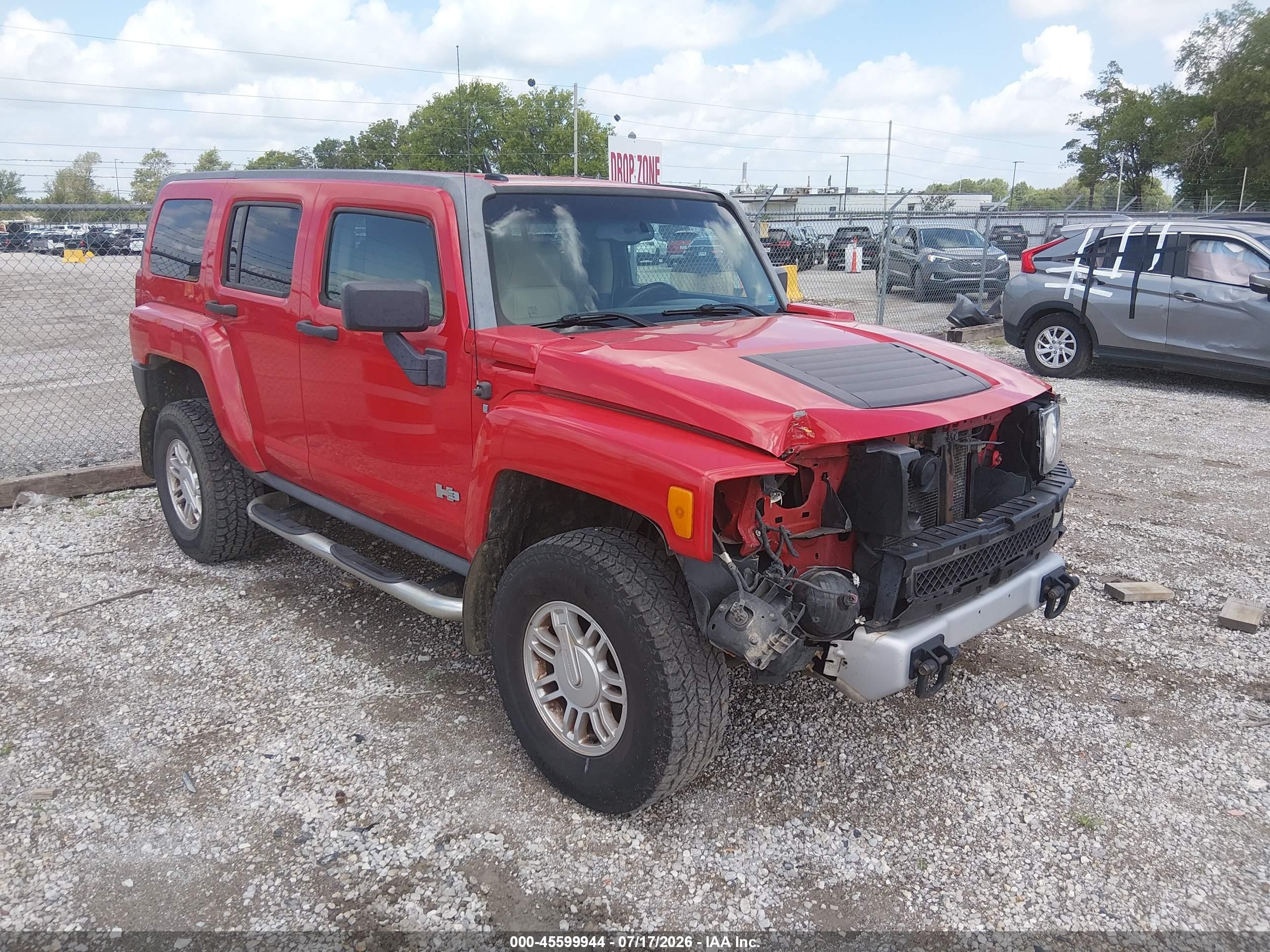 2009 Hummer H3 SUV, VIN 5GTEN13E598106861 — Front end