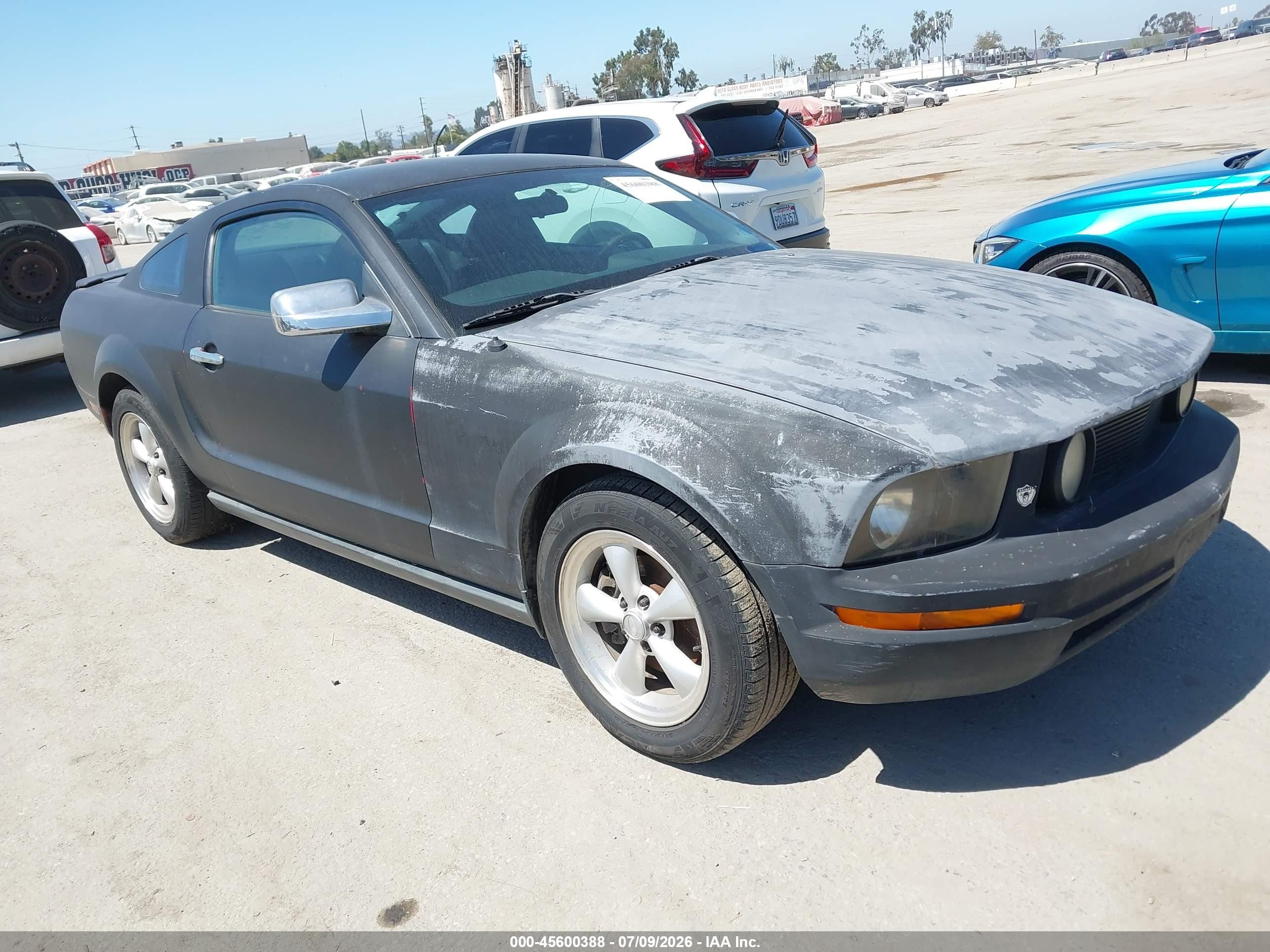 2007 Ford Mustang Deluxe, VIN 1ZVFT80N275260986 — Frame damage