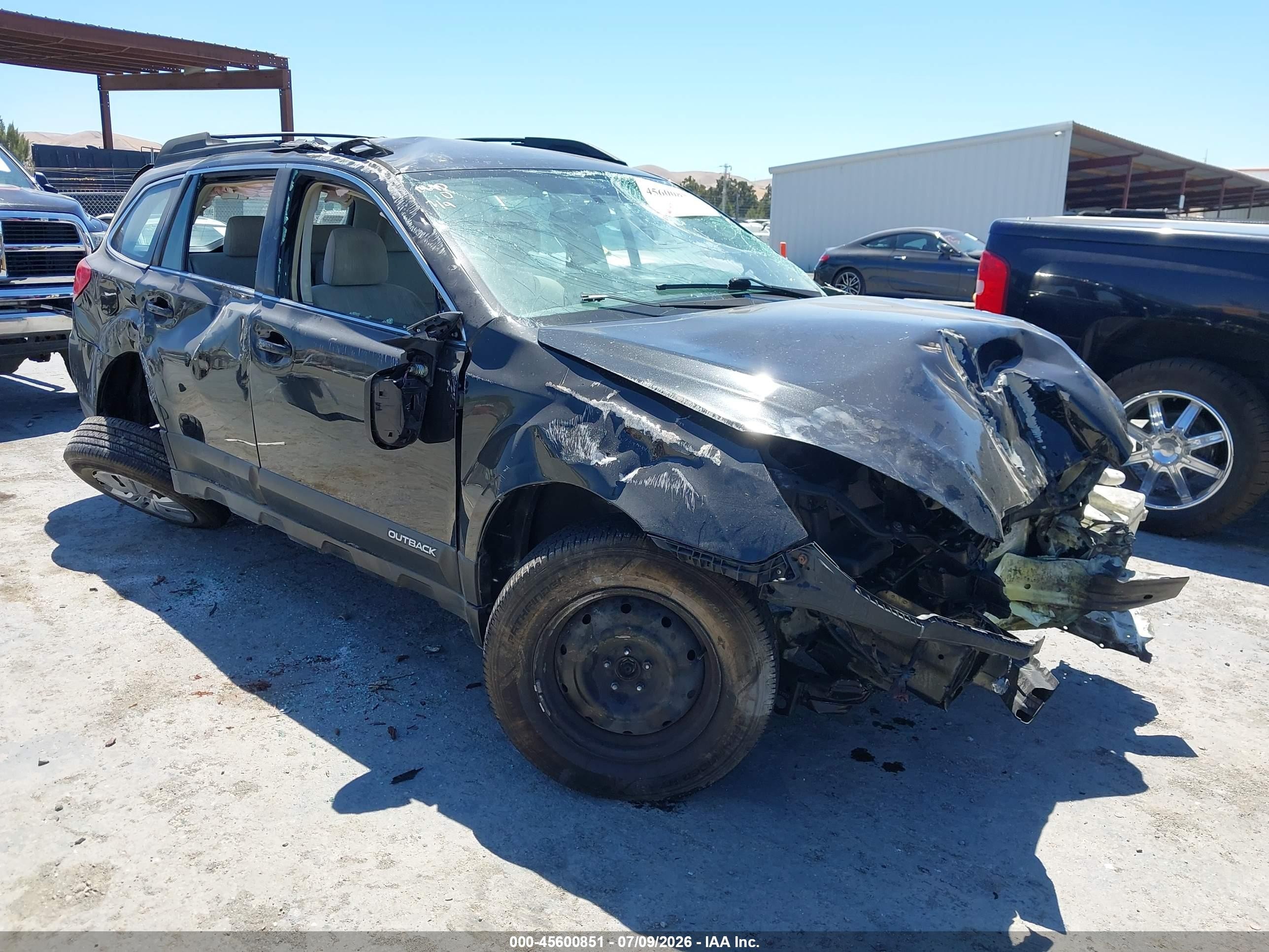 2013 Subaru Outback 2.5i, VIN 4S4BRBAC4D3300515 — Rollover