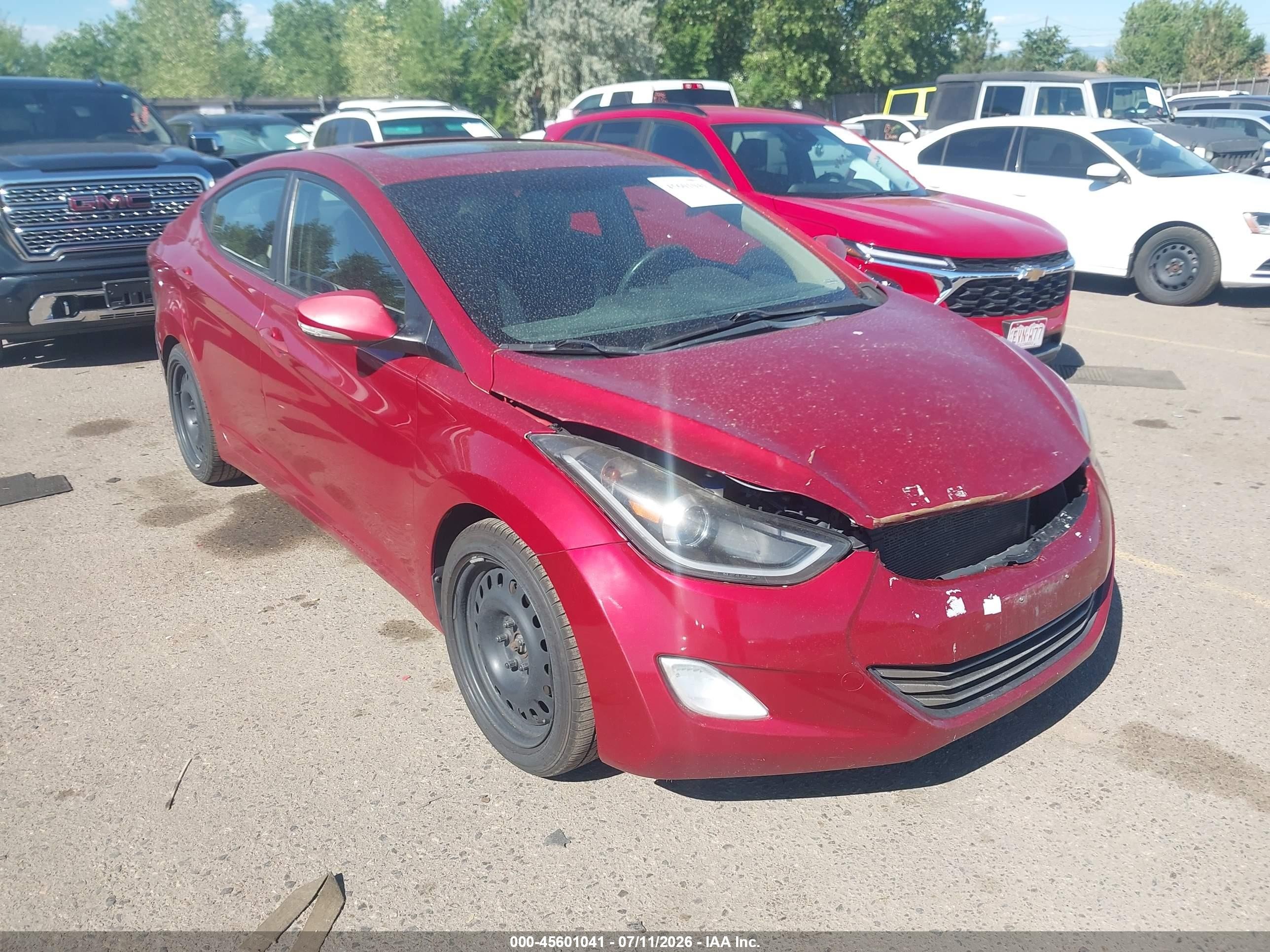 2012 Hyundai Elantra GLS, VIN KMHDH4AE6CU368719 — Normal wear