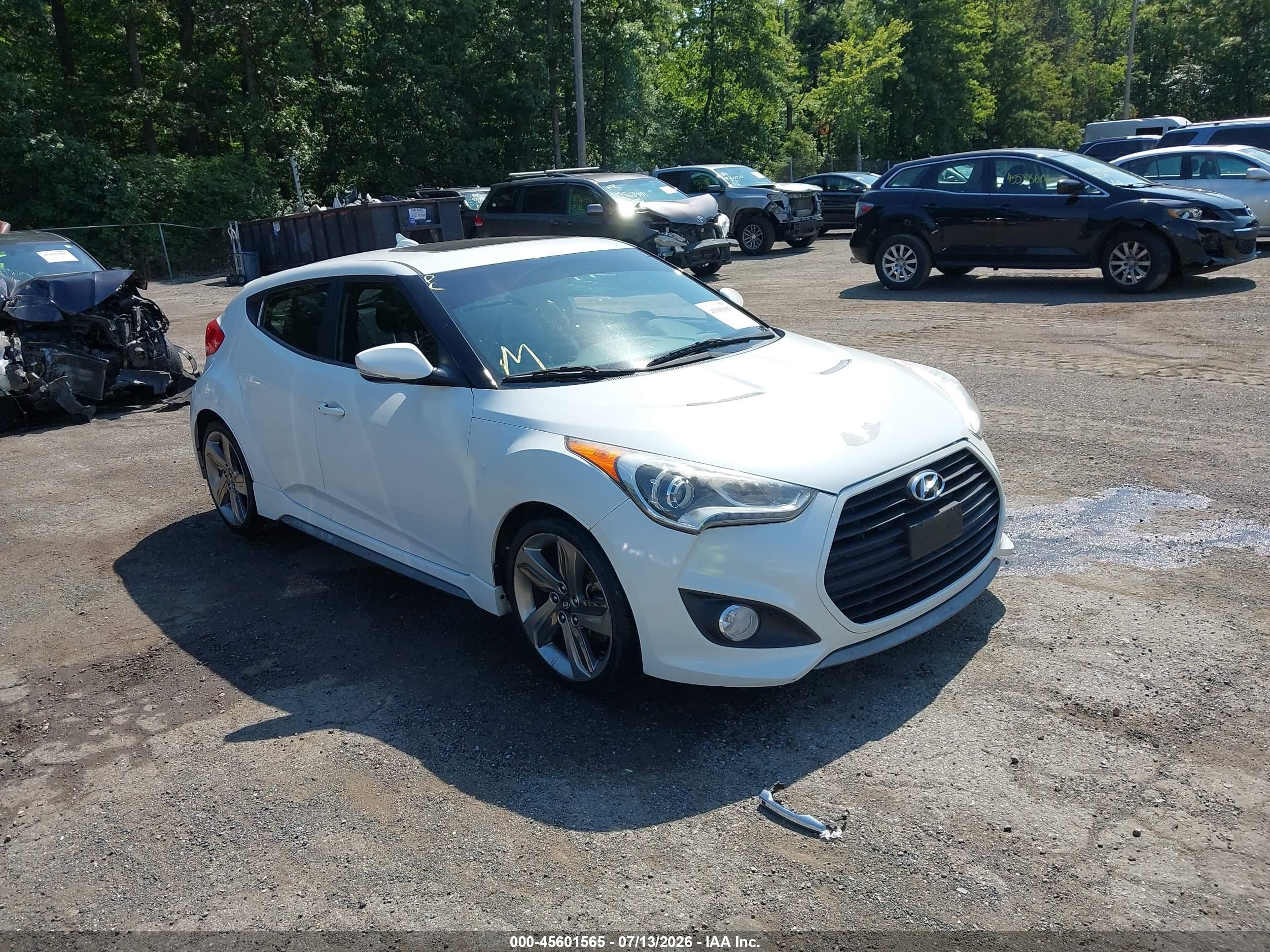 2013 Hyundai Veloster Turbo, VIN KMHTC6AEXDU136129 — Бок