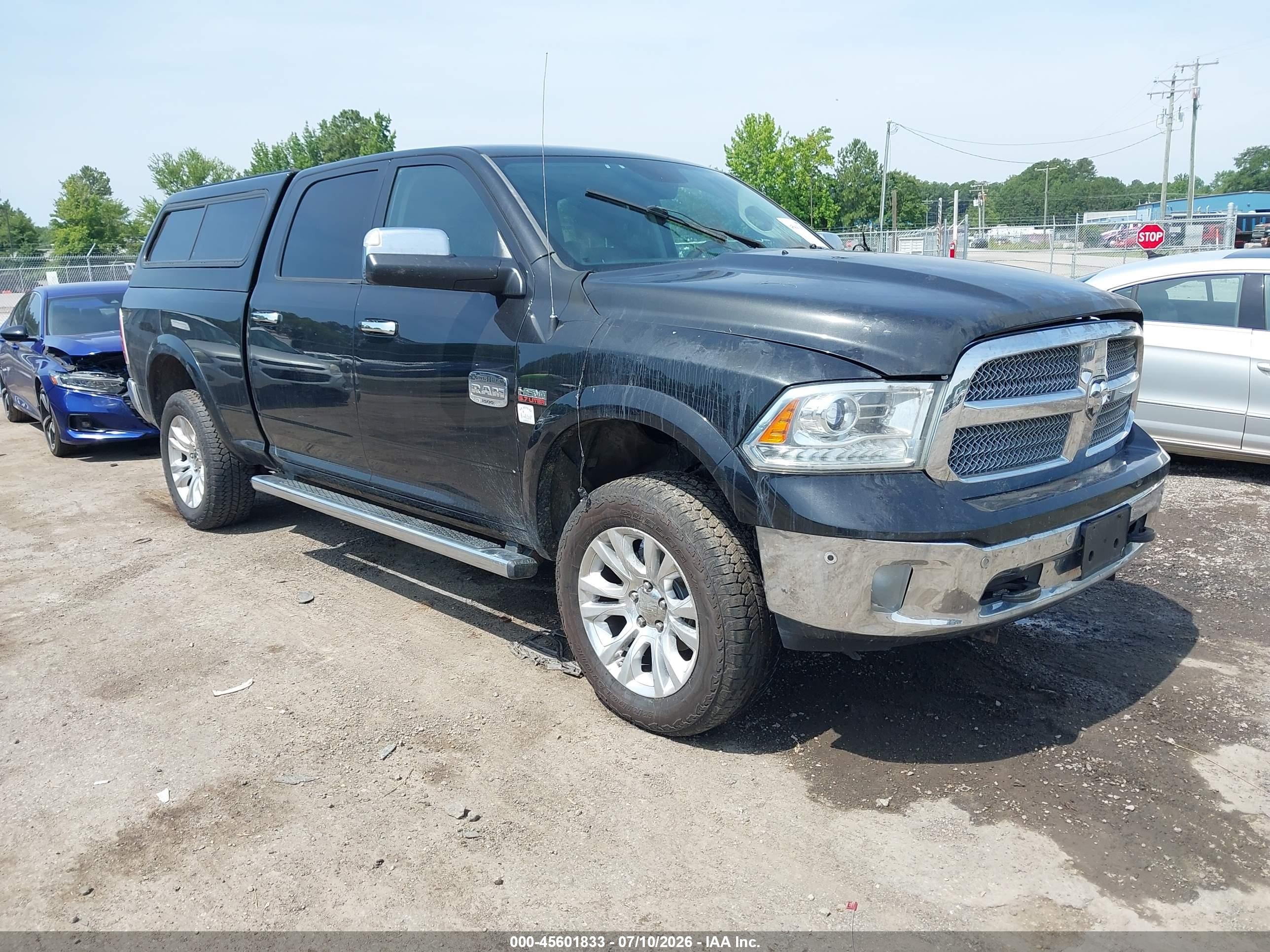 2016 Ram 1500 Longhorn Limited, VIN 1C6RR7WT1GS190470 — Engine fire