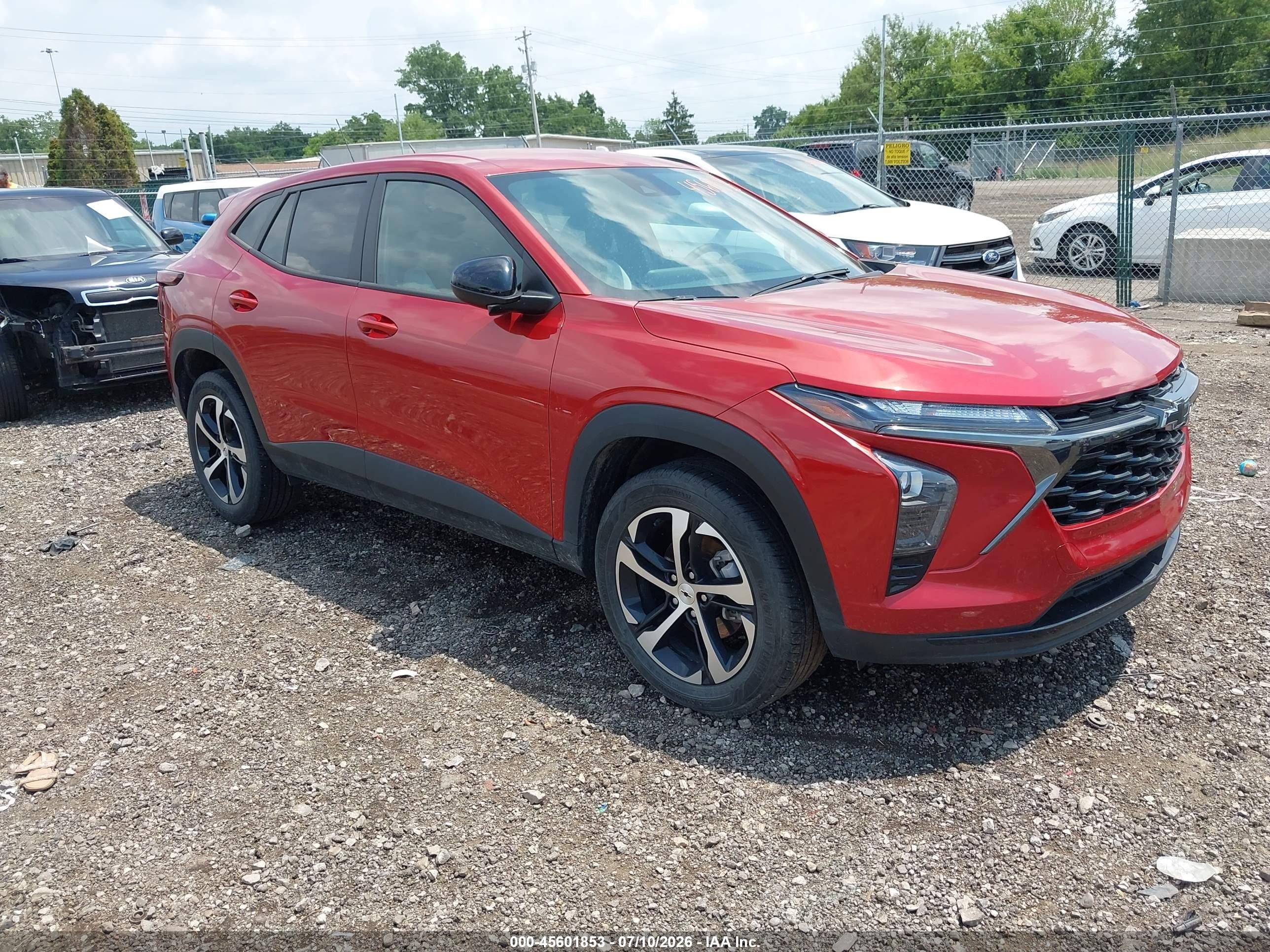 2024 Chevrolet Trax 1RS, VIN KL77LGE25RC214547 — Water / flood