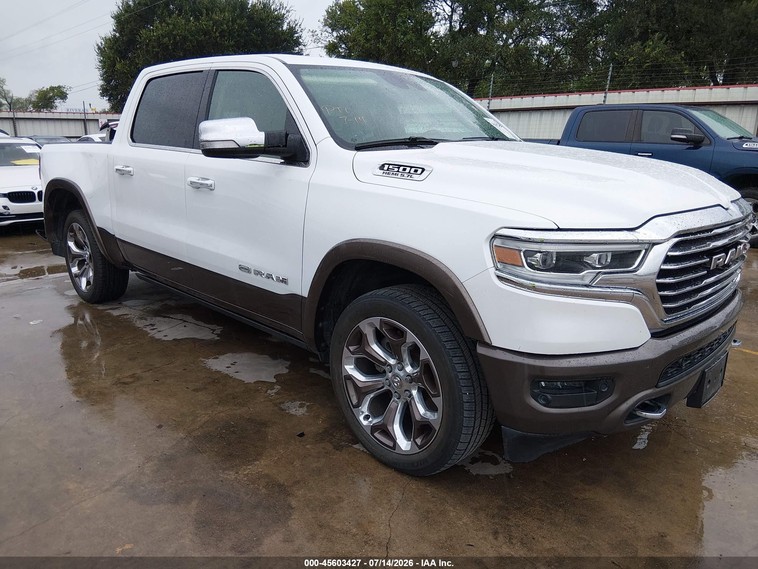 2020 Ram 1500 Longhorn, VIN 1C6SRFKT8LN136948 — Rear end