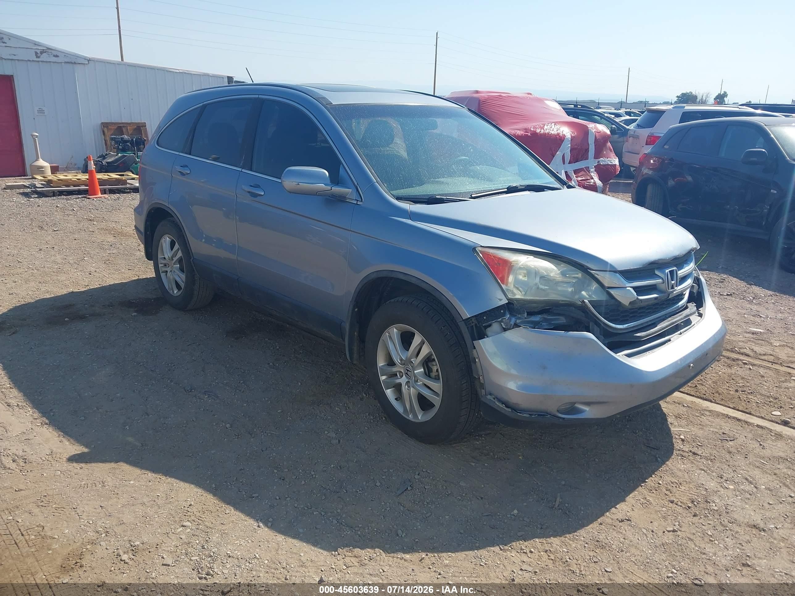 2010 Honda CR-V EX-L, VIN 5J6RE3H72AL023835 — Front end