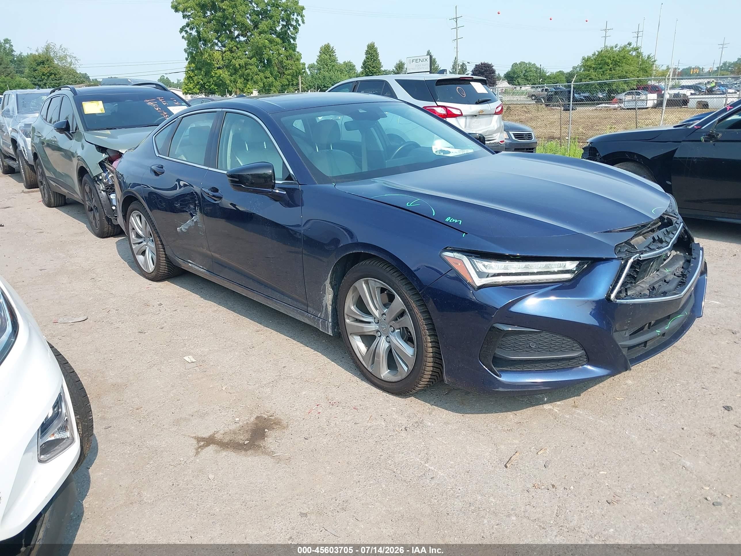 2021 Acura TLX Technology, VIN 19UUB6F49MA007572 — Front end