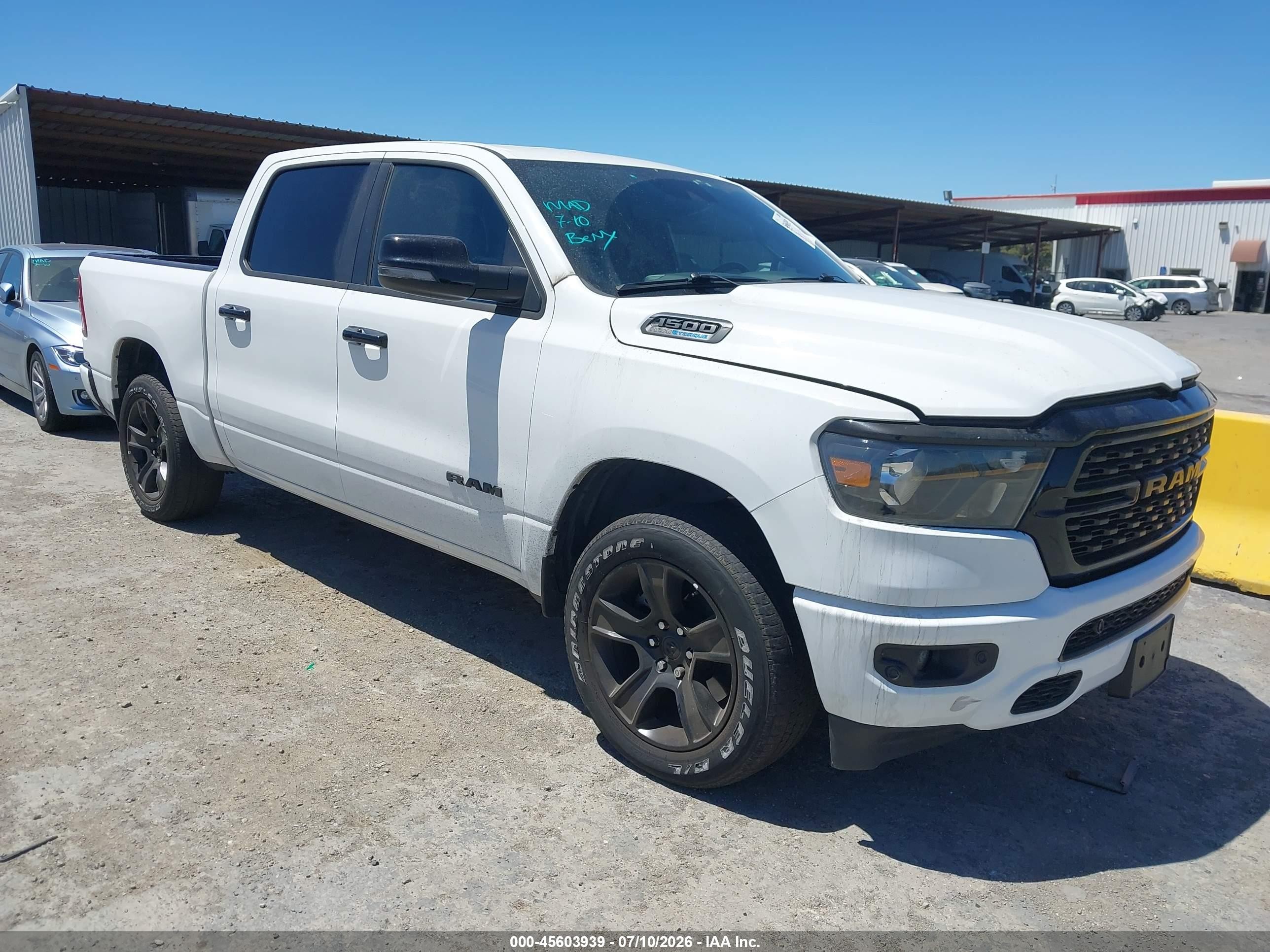 2023 Ram 1500 Big Horn, VIN 1C6SRFFT0PN629880 — Burn