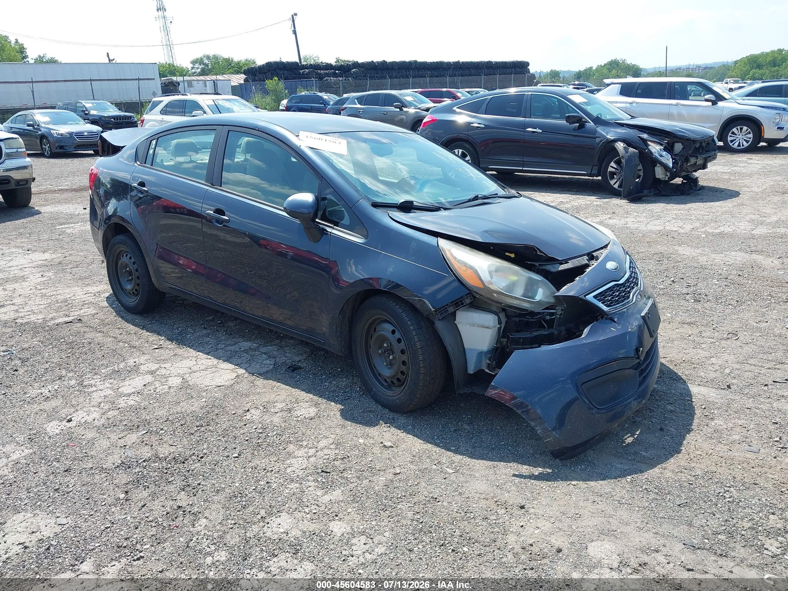 2013 Kia Rio EX, VIN KNADN4A32D6216287 — Theft recovery