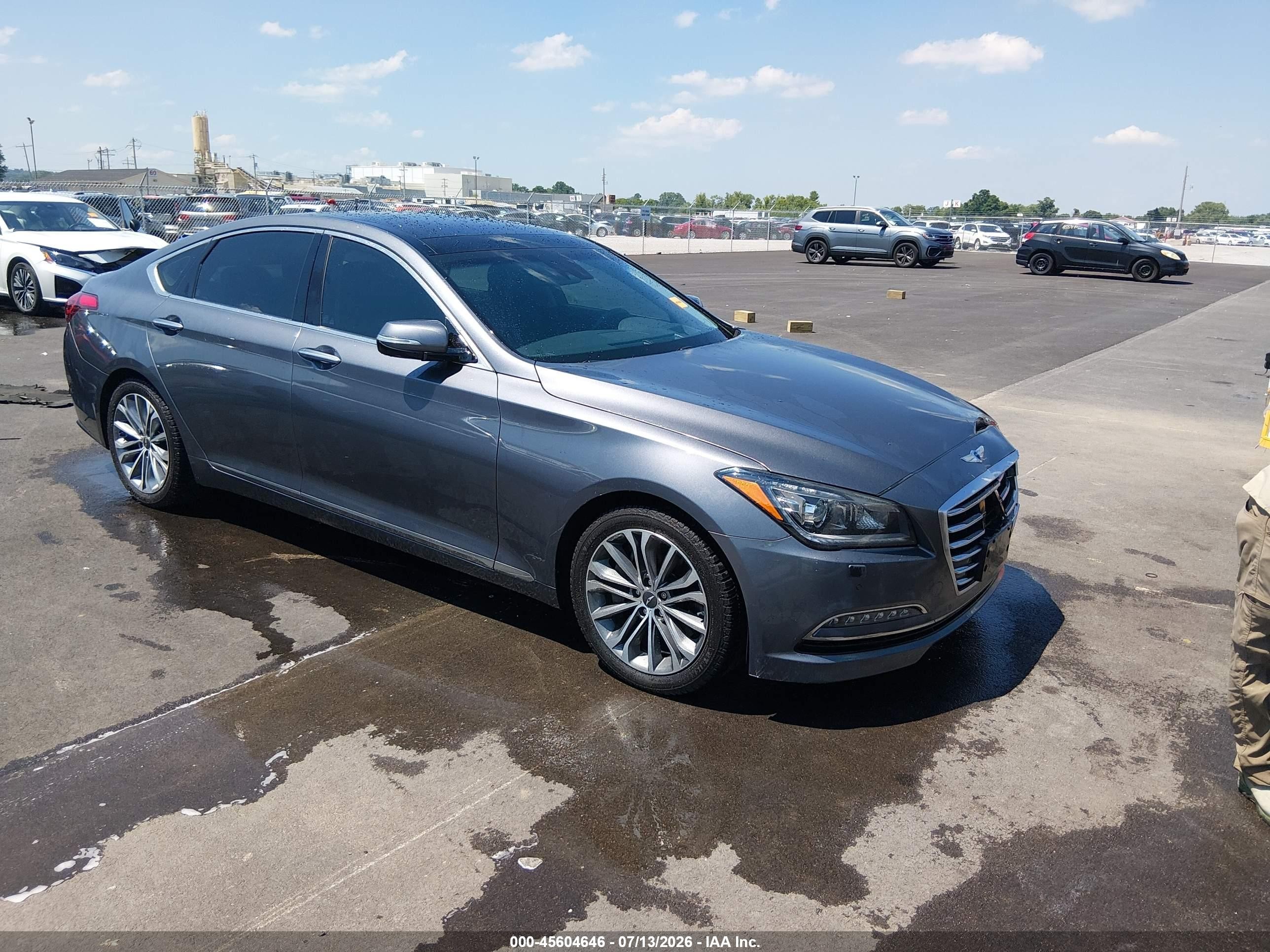 2017 Genesis G80 3.8L, VIN KMHGN4JEXHU167533 — Front end