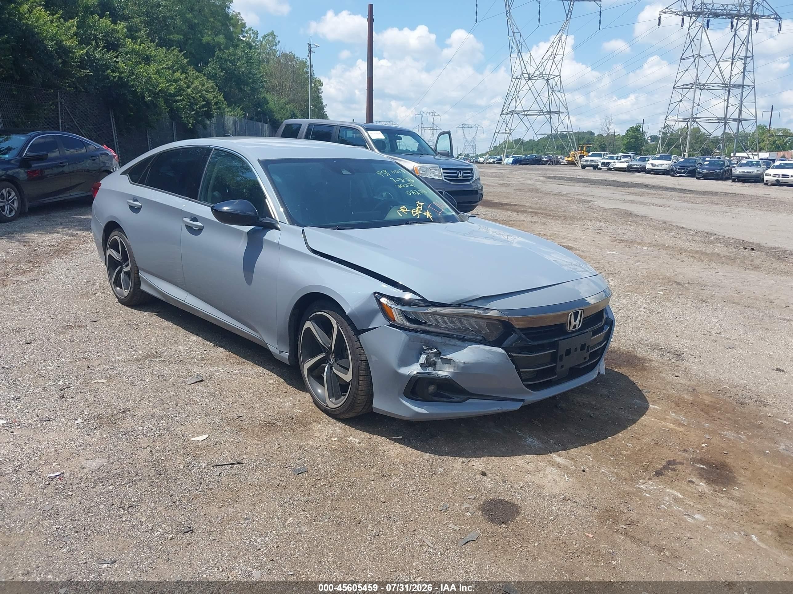 2022 Honda Accord Sport SE, VIN 1HGCV1F44NA082087 — Front end