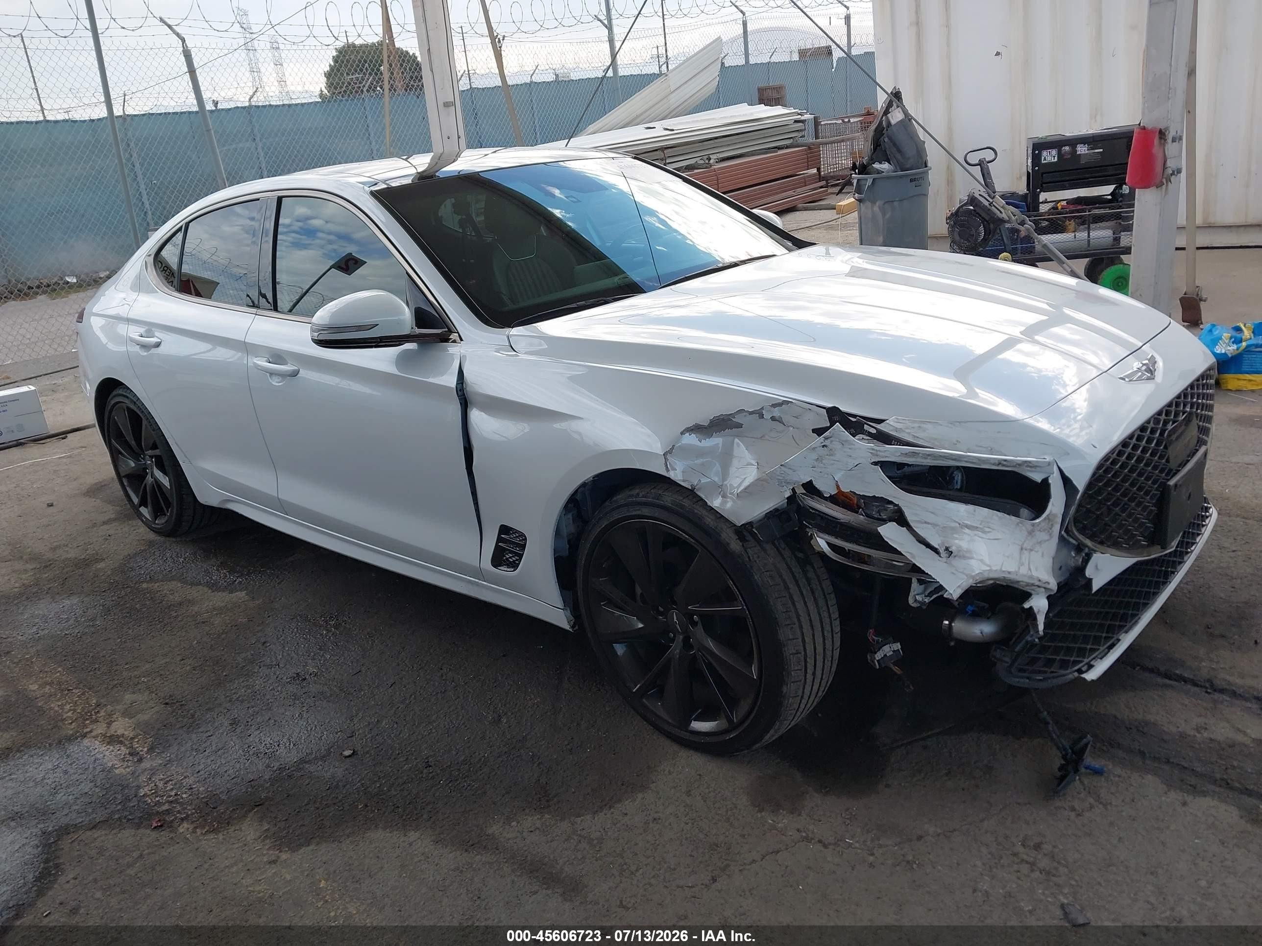 2023 Genesis G70 2.0T, VIN KMTG34TA3PU123006 — Front end