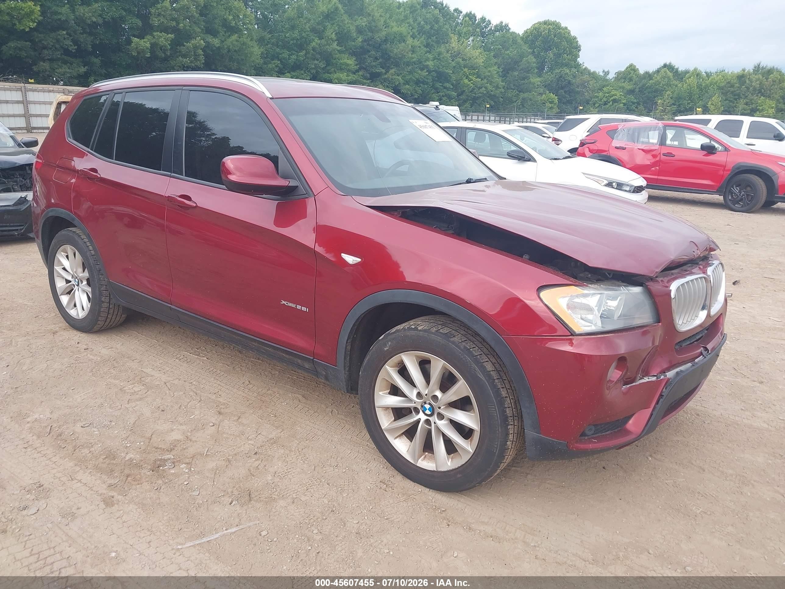 2013 BMW X3 xDrive28i, VIN 5UXWX9C51D0D04110 — Обычный износ