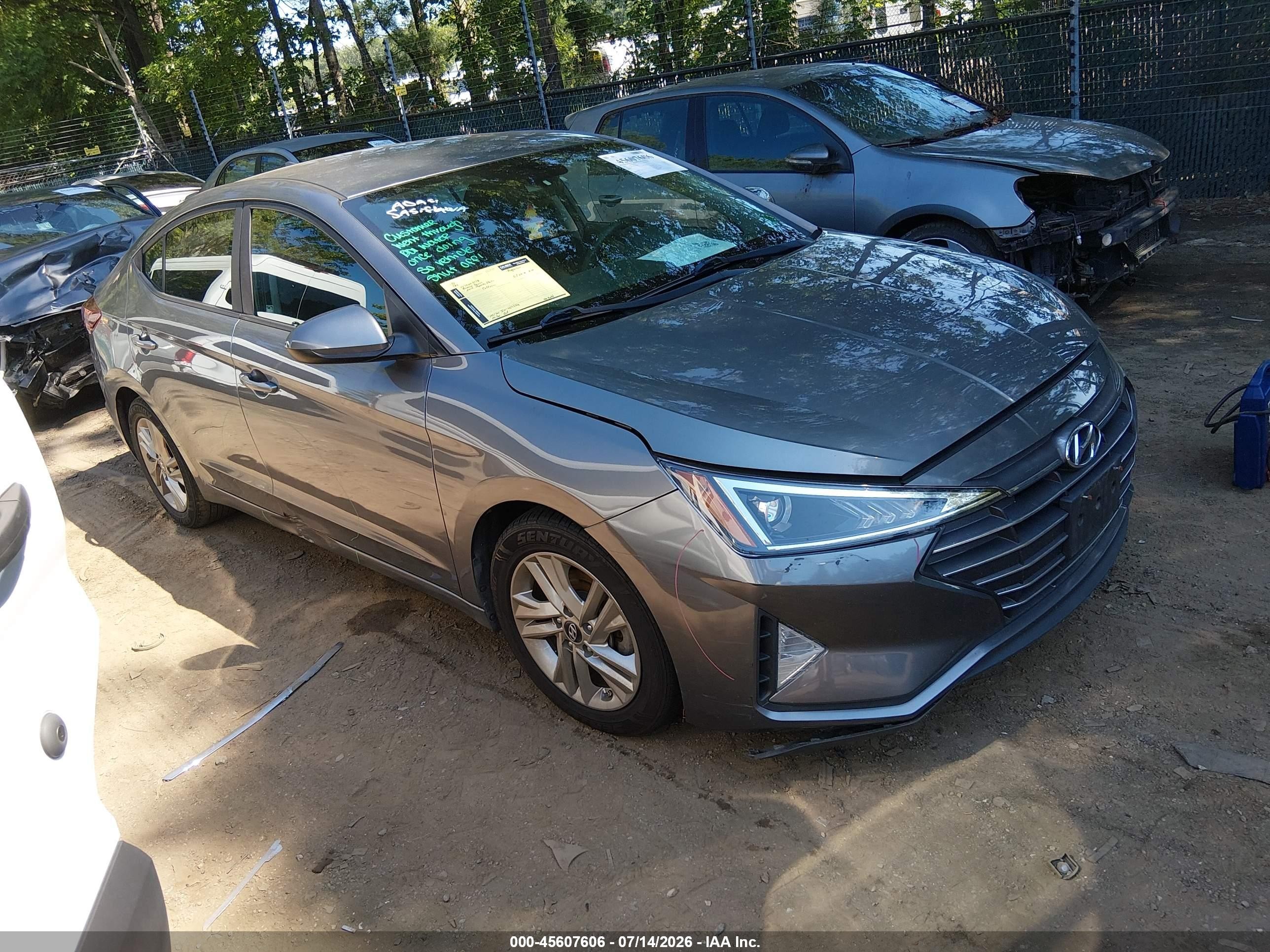 2019 Hyundai Elantra SEL, VIN 5NPD84LF8KH430849 — Side