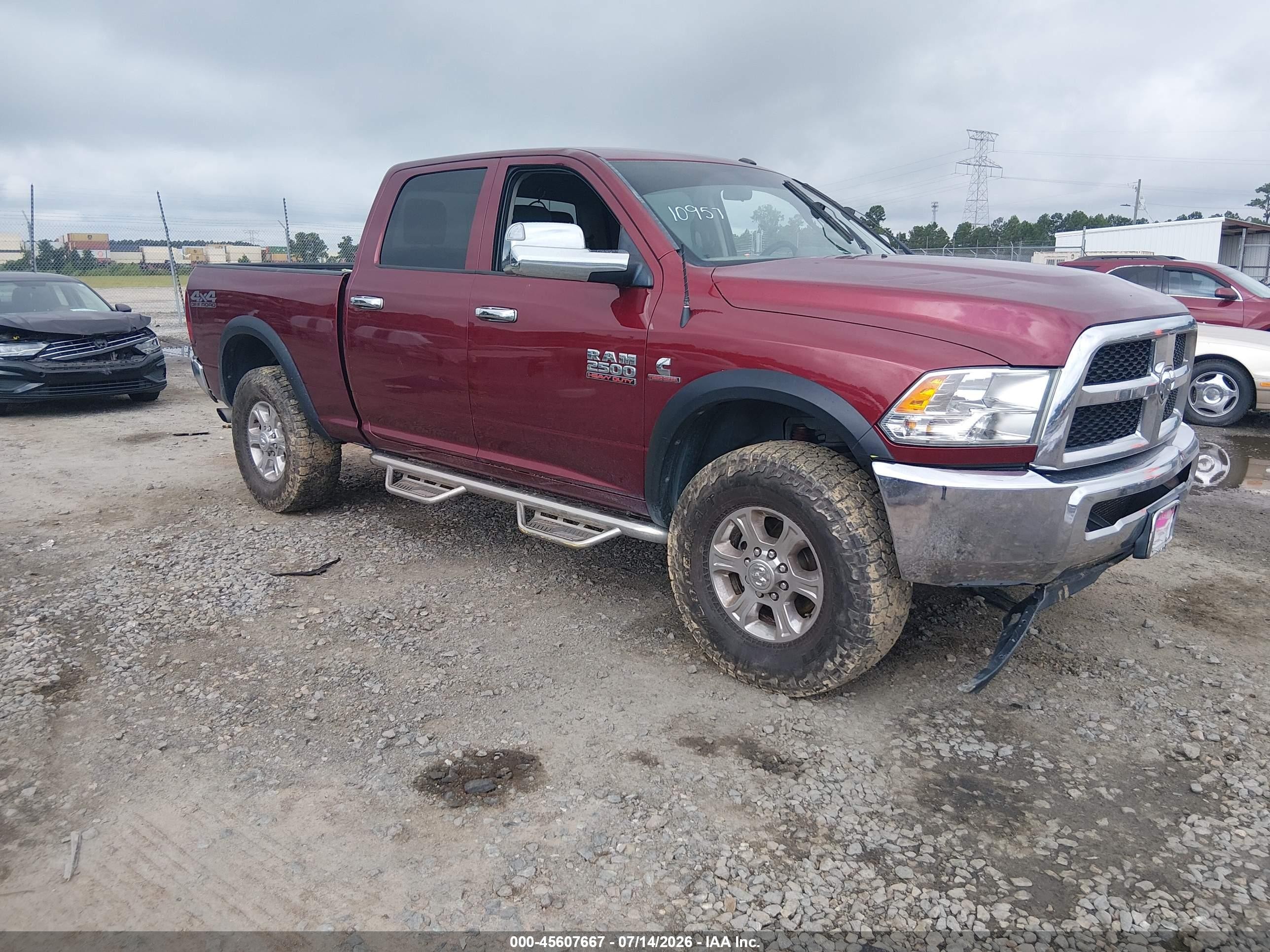 2018 Ram 2500 Tradesman, VIN 3C6UR5CL4JG160607 — Water / flood
