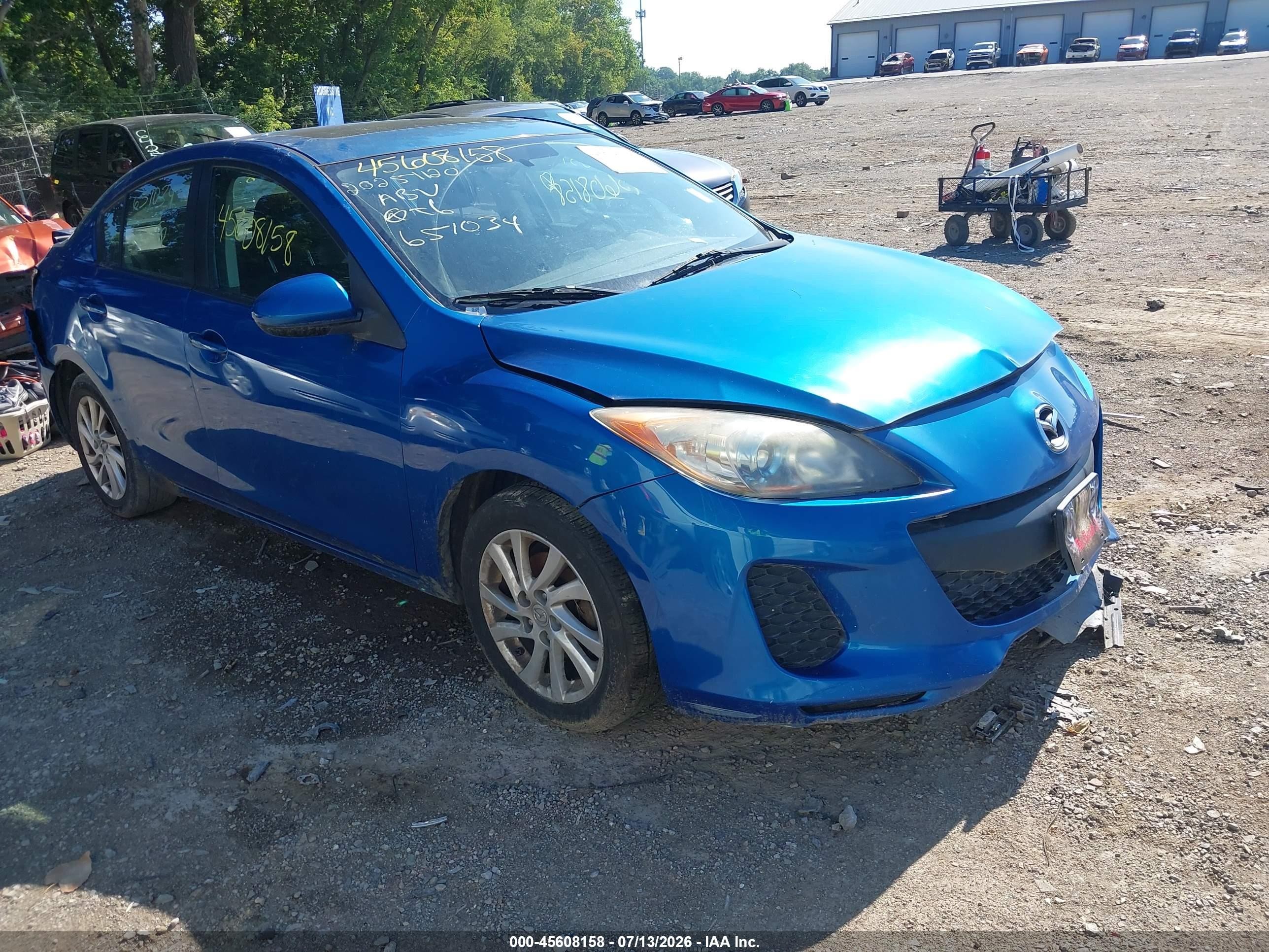 2012 Mazda 3 i Touring, VIN JM1BL1V71C1651034 — Front end