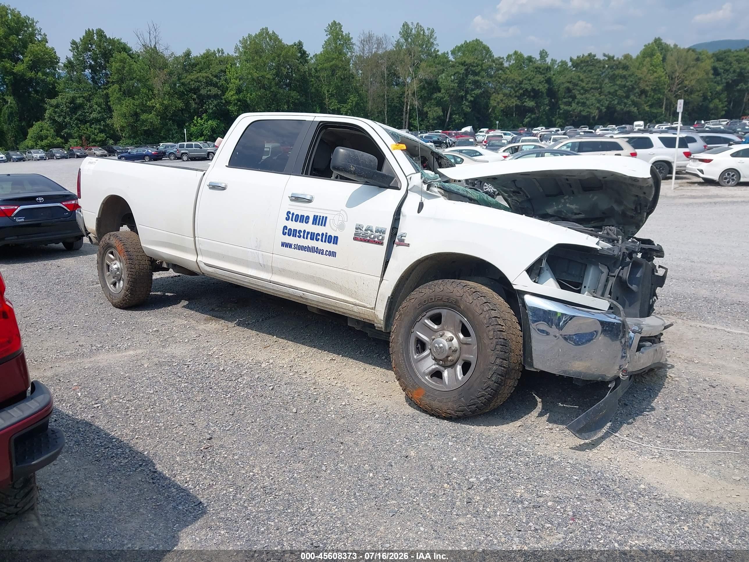 2016 Ram 2500 Big Horn, VIN 3C6UR5JLXGG309517 — Биологическое загрязнение