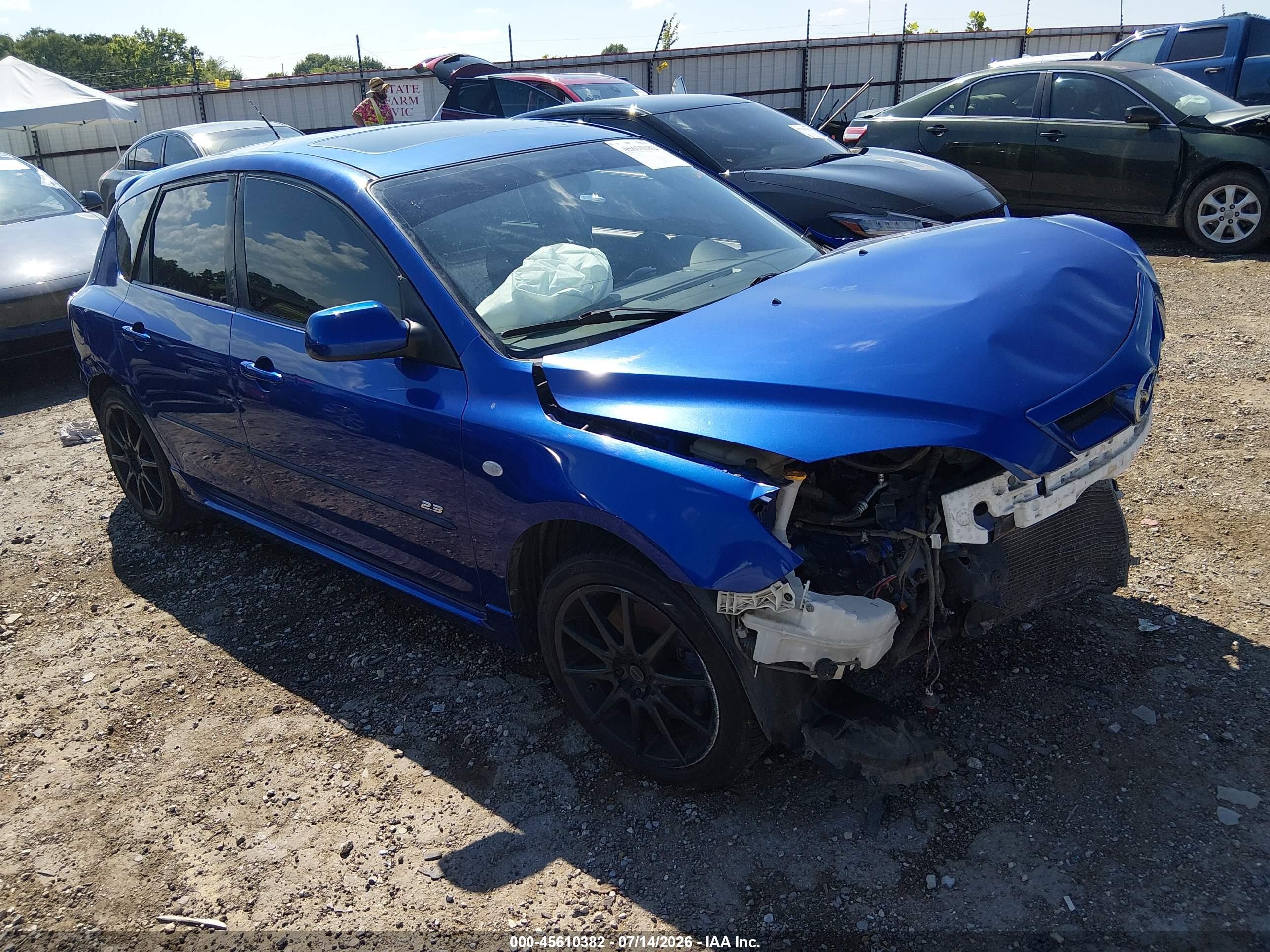 2007 Mazda 3 S Sport, VIN JM1BK143X71683066 — Front end