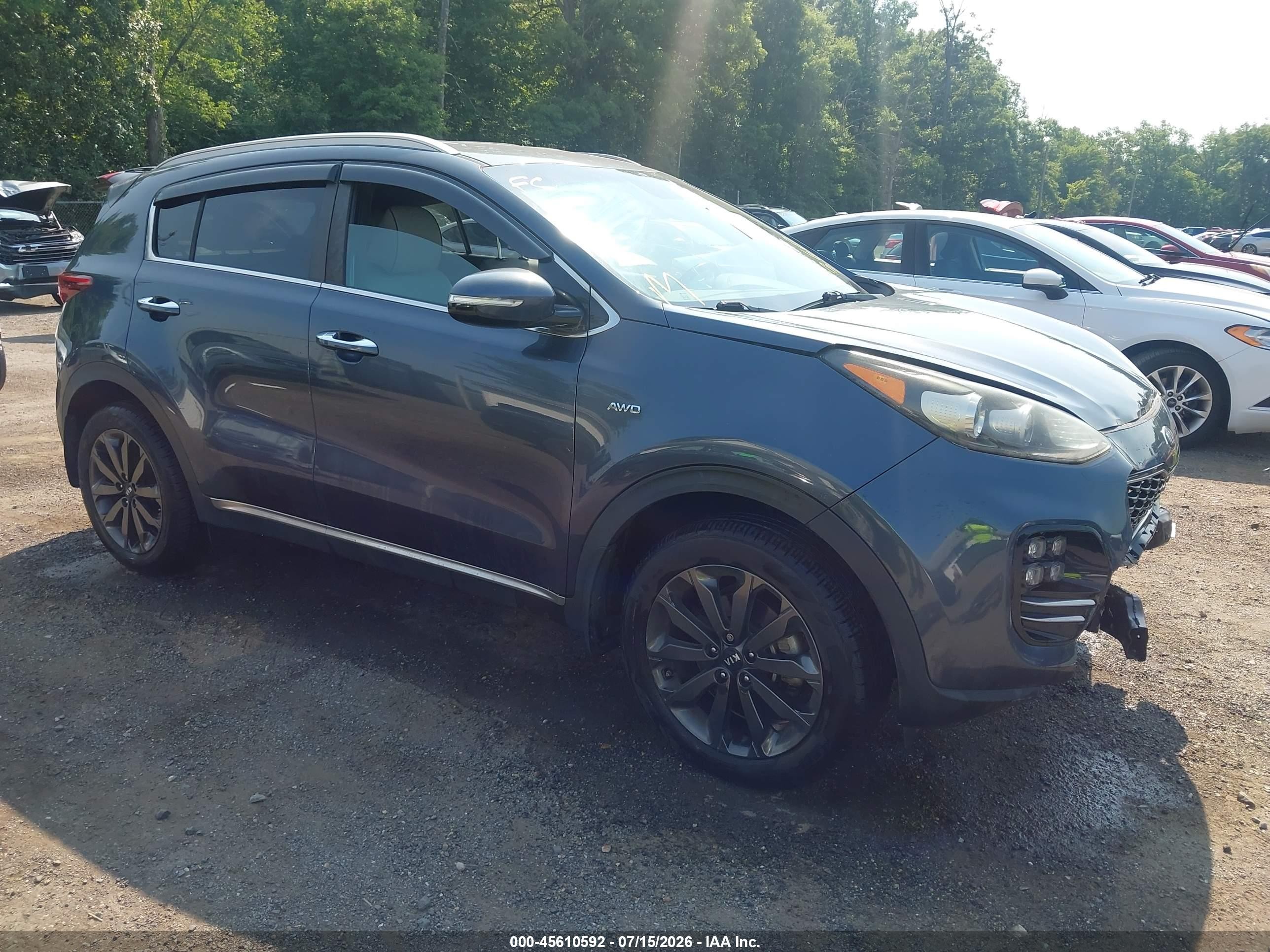 2019 Kia Sportage EX, VIN KNDPNCACXK7547278 — Front end