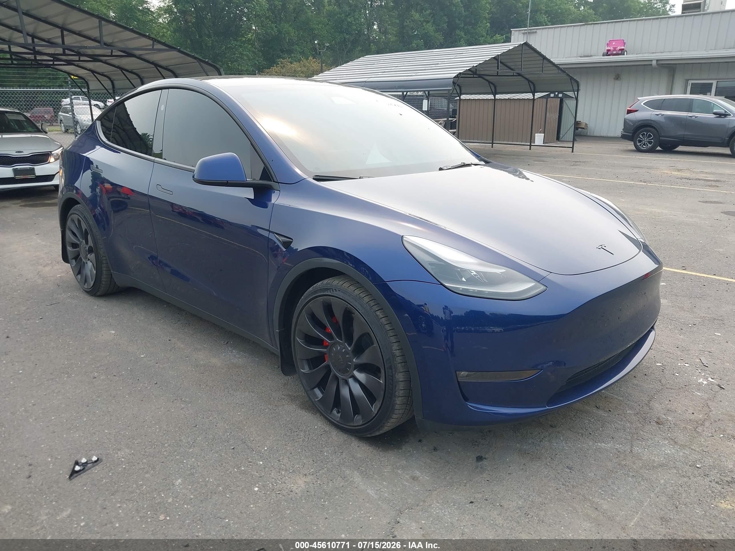 2024 Tesla Model Y Performance, VIN 7SAYGDEFXRF026156 — Rear end