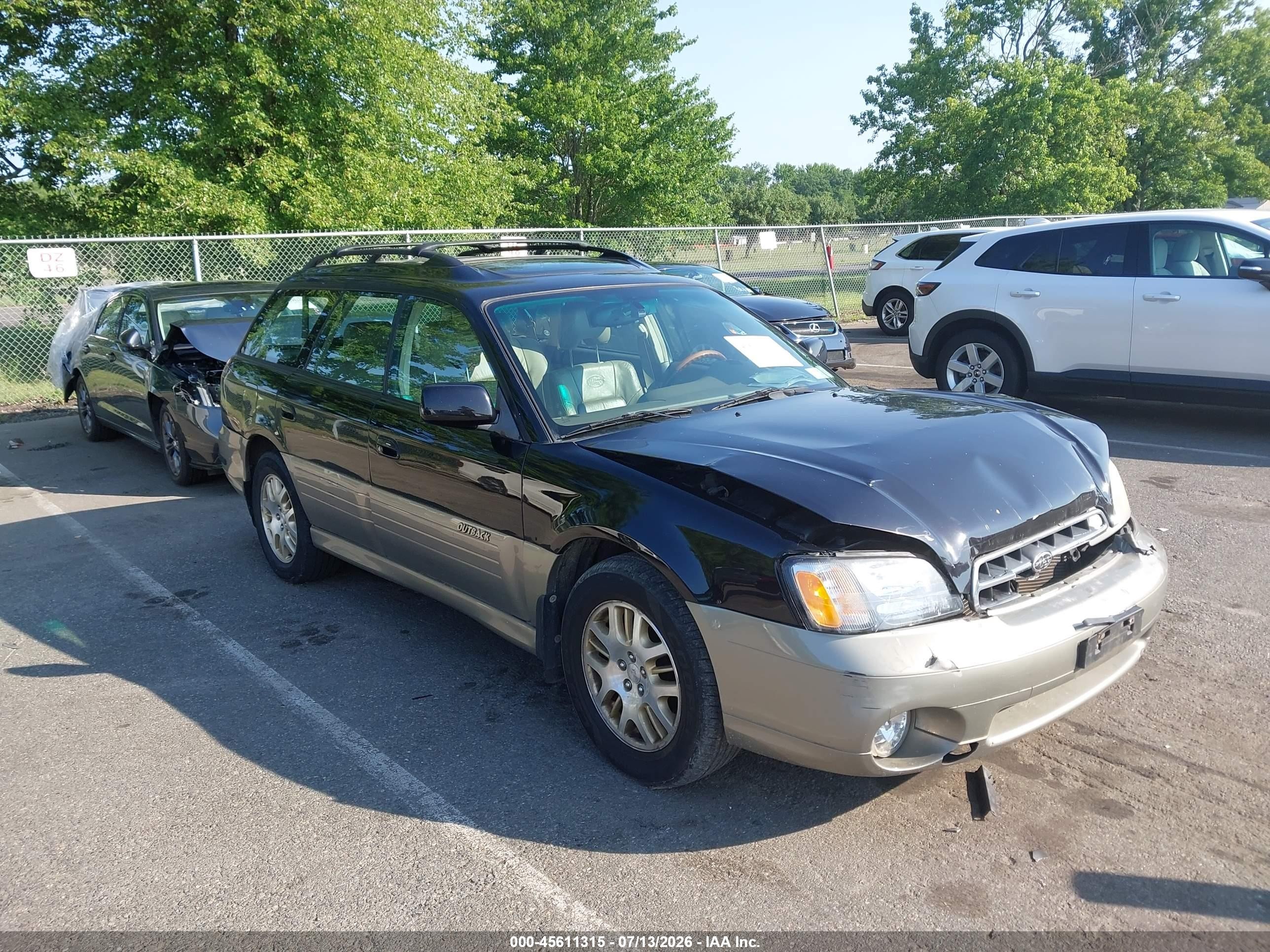2002 Subaru Legacy Outback L.L. Bean, VIN 4S3BH806X27659279 — Перед