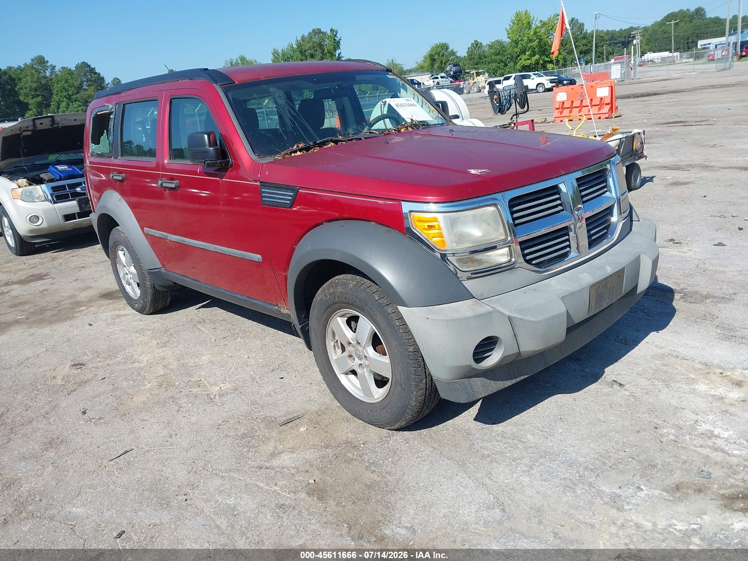 2007 Dodge Nitro SXT, VIN 1D8GT28K47W591000 — Roof