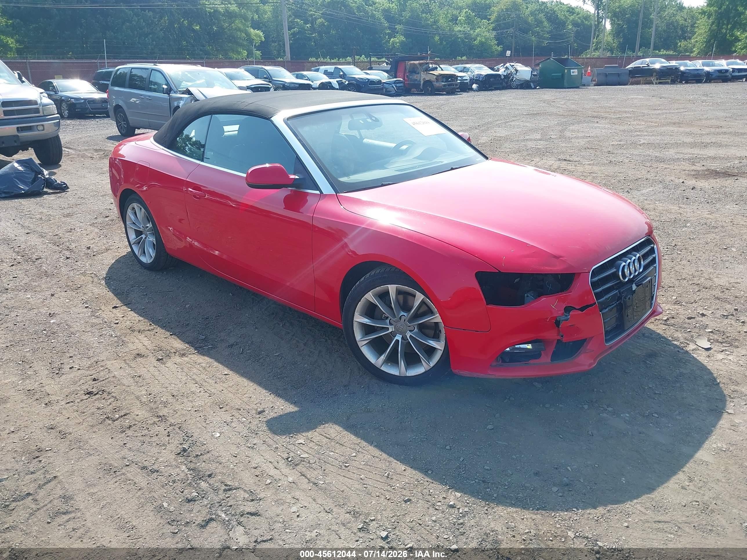 2013 Audi A5 Premium, VIN WAUAFAFHXDN012085 — Side