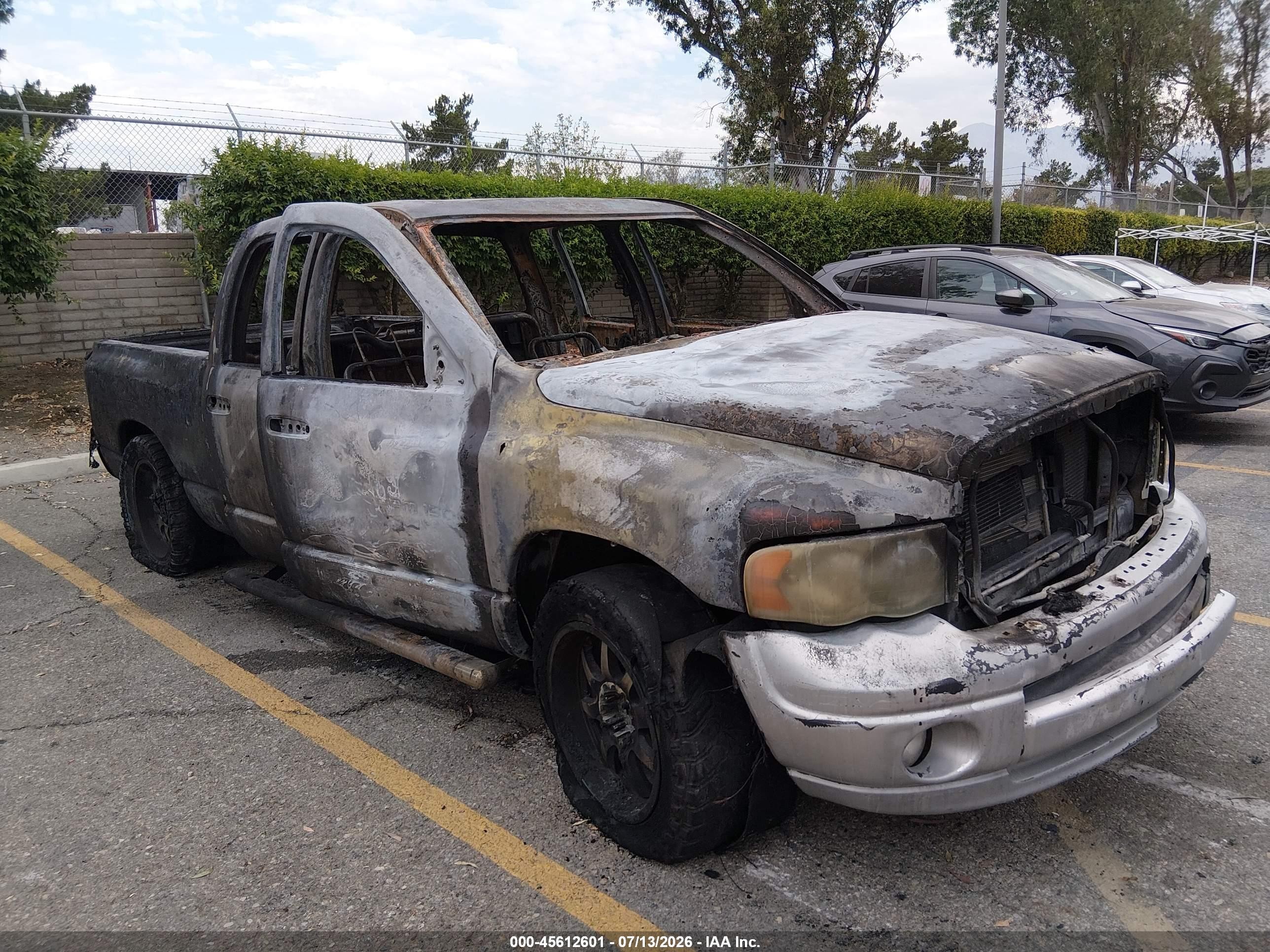 2004 Dodge 1500 SLT, VIN 1D7HA18DX4J109116 — Burn