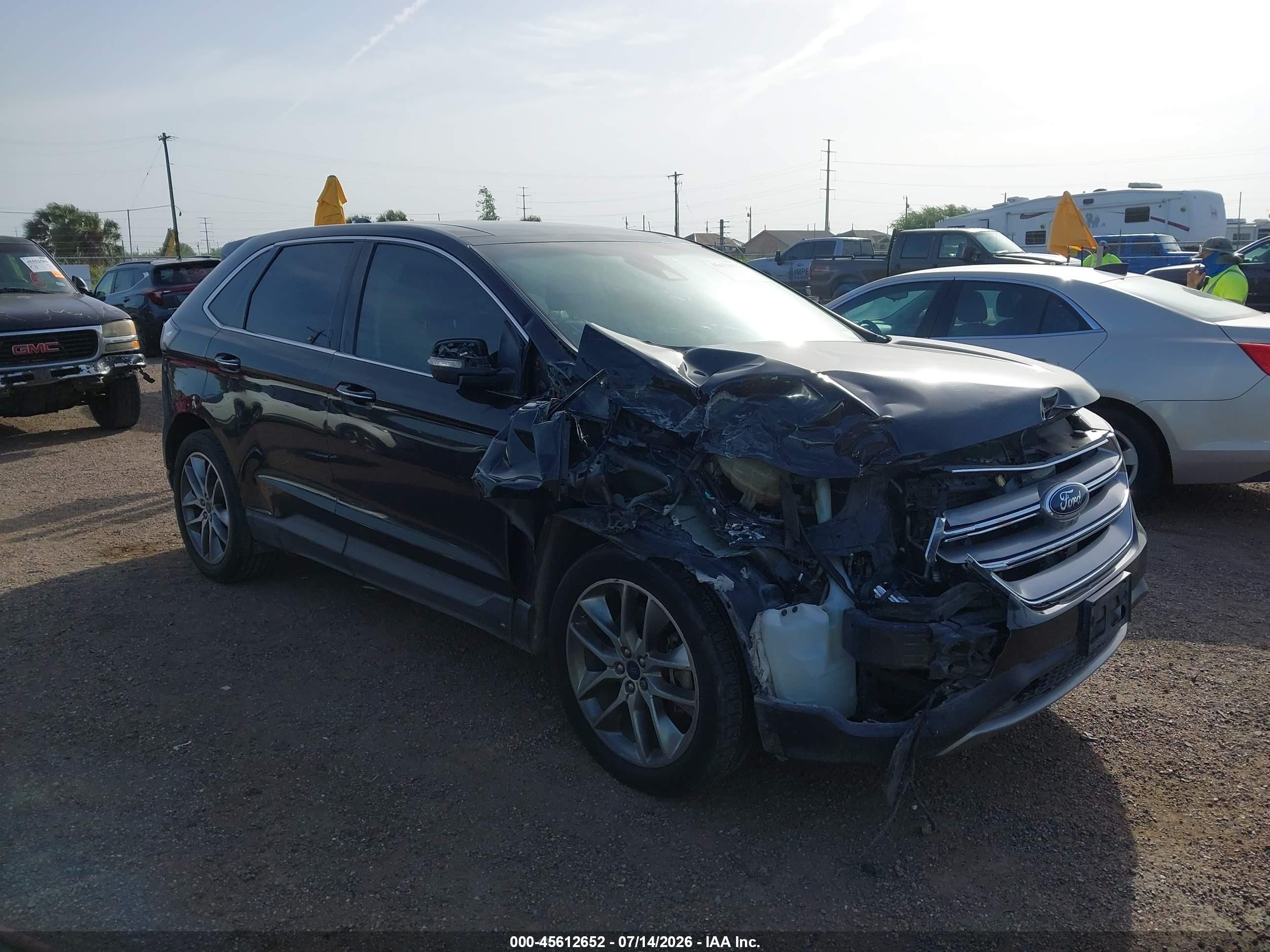 2015 Ford Edge Titanium, VIN 2FMPK3K89FBC26182 — Перед