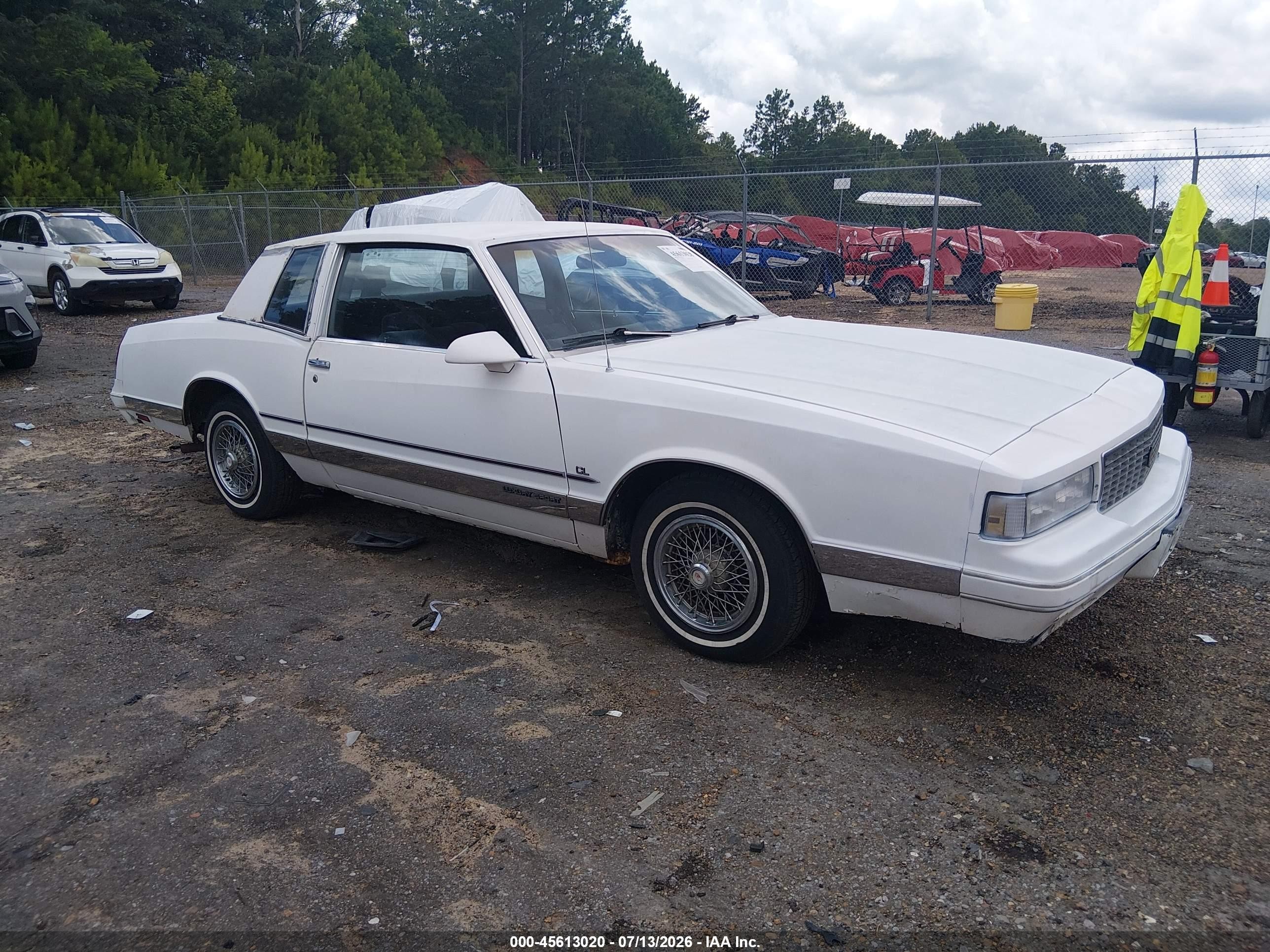 1986 Chevrolet Monte Carlo Sport SS, VIN 1G1GZ37H8GR172874 — Not stated