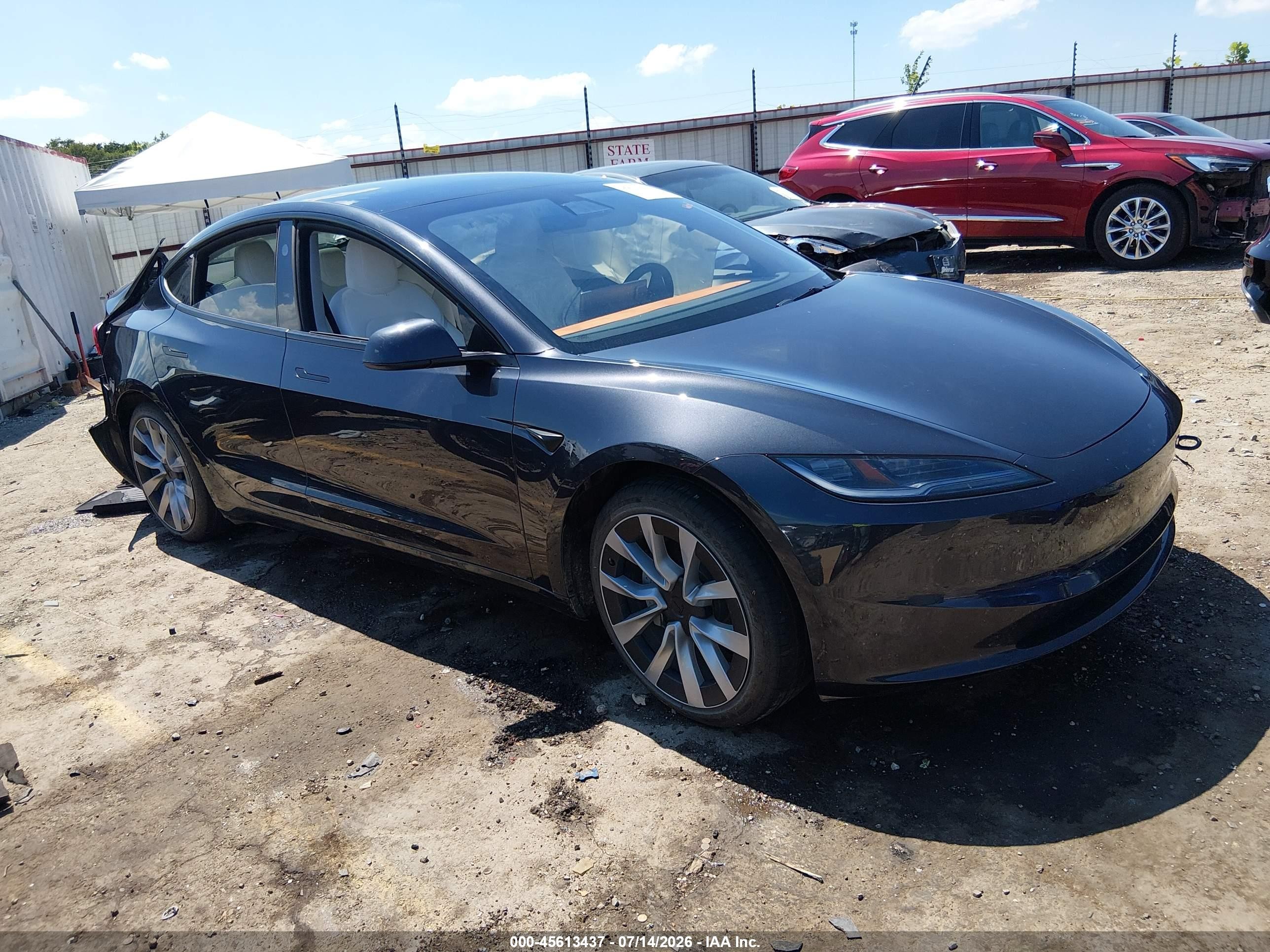2024 Tesla Model 3, VIN 5YJ3E1EA0RF858914 — Rear end