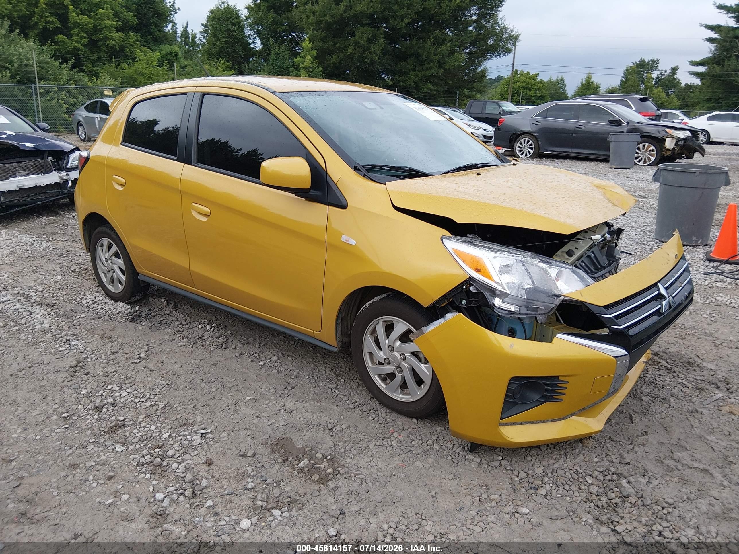 2021 Mitsubishi Mirage ES, VIN ML32AUHJ5MH002444 — Front end