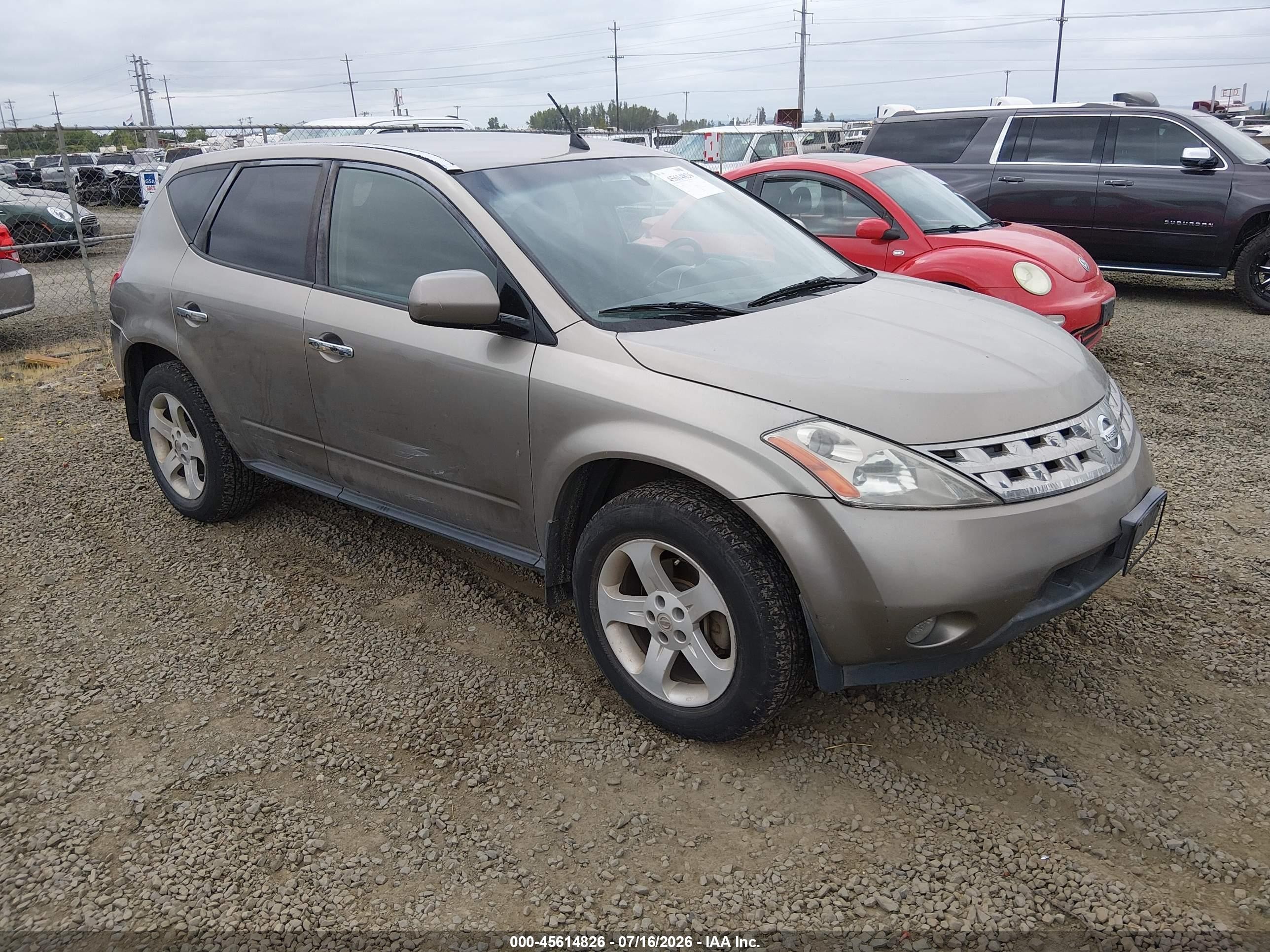 2004 Nissan Murano SL, VIN JN8AZ08W94W338894 — Normal wear