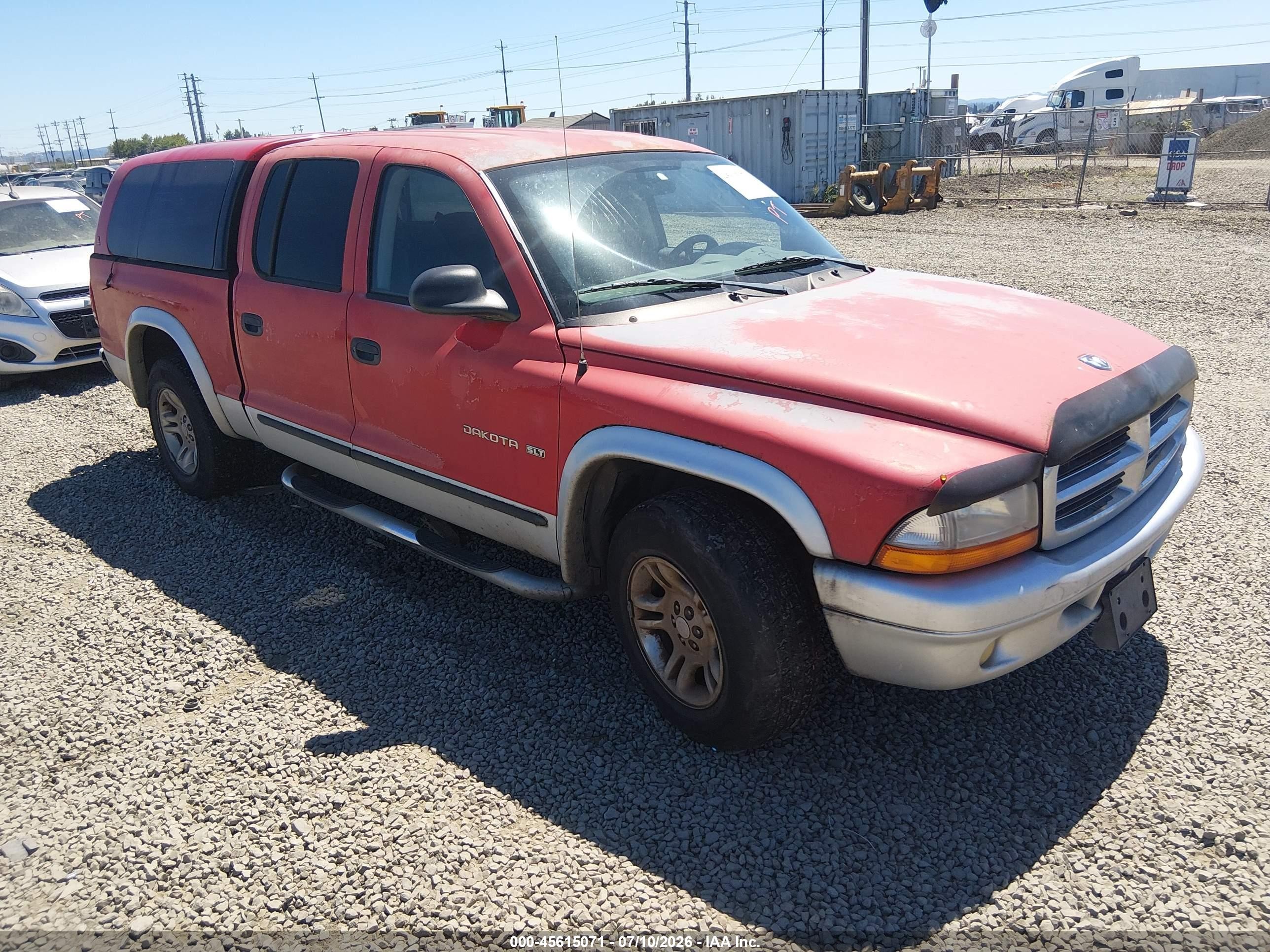 2002 Dodge Dakota SLT, VIN 1B7HL48N42S669929 — Normal wear