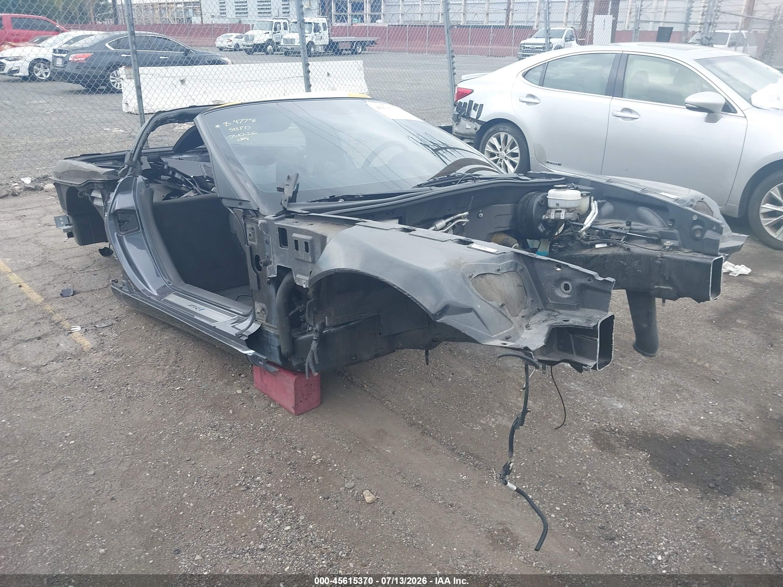 2011 Chevrolet Corvette ZR1 3ZR, VIN 1G1YN2DT1B5800129 — Stripped