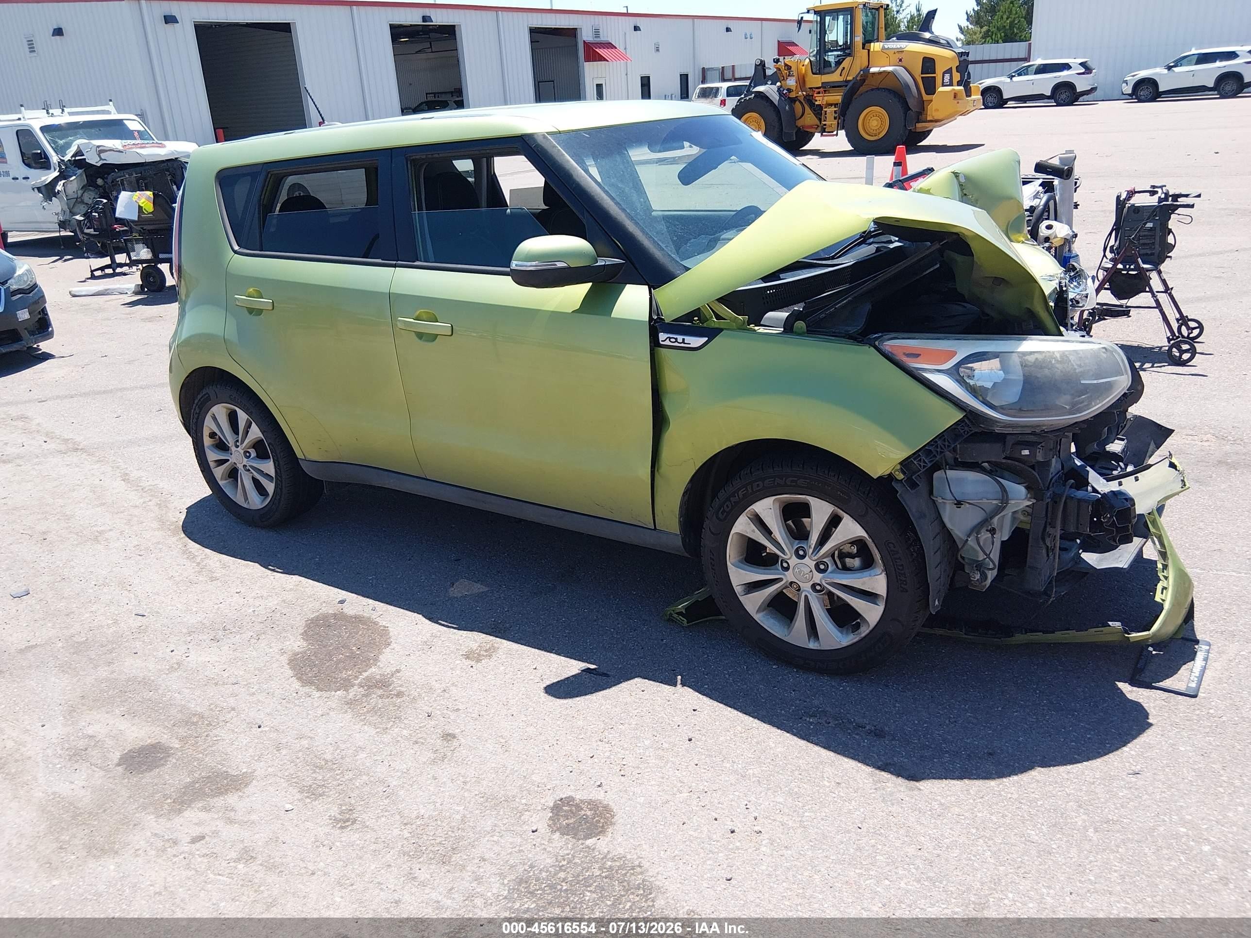 2014 Kia Soul +, VIN KNDJP3A50E7708856 — Biohazard / chemical