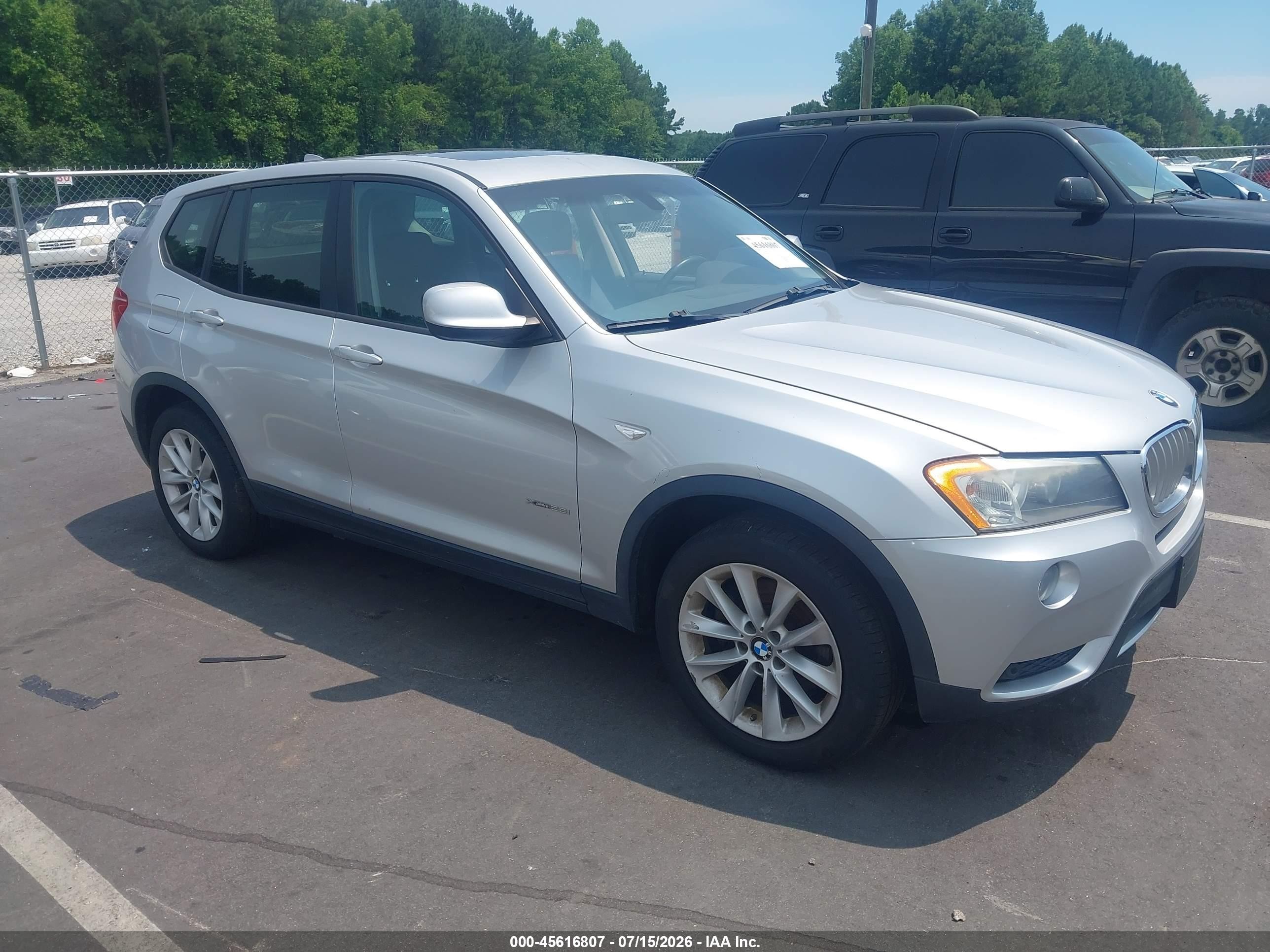 2013 BMW X3 xDrive28i, VIN 5UXWX9C52D0A20078 — Обычный износ