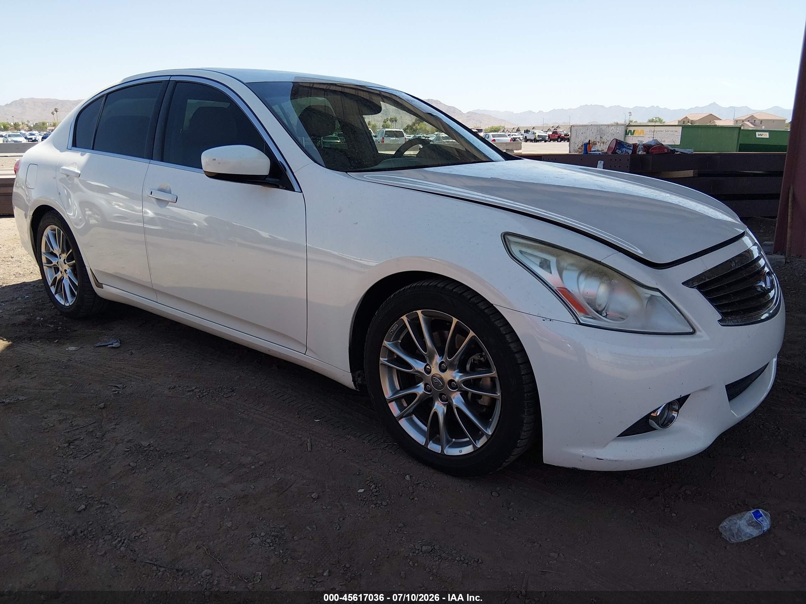 2012 Infiniti G37 Journey, VIN JN1CV6AP7CM625718 — Normal wear
