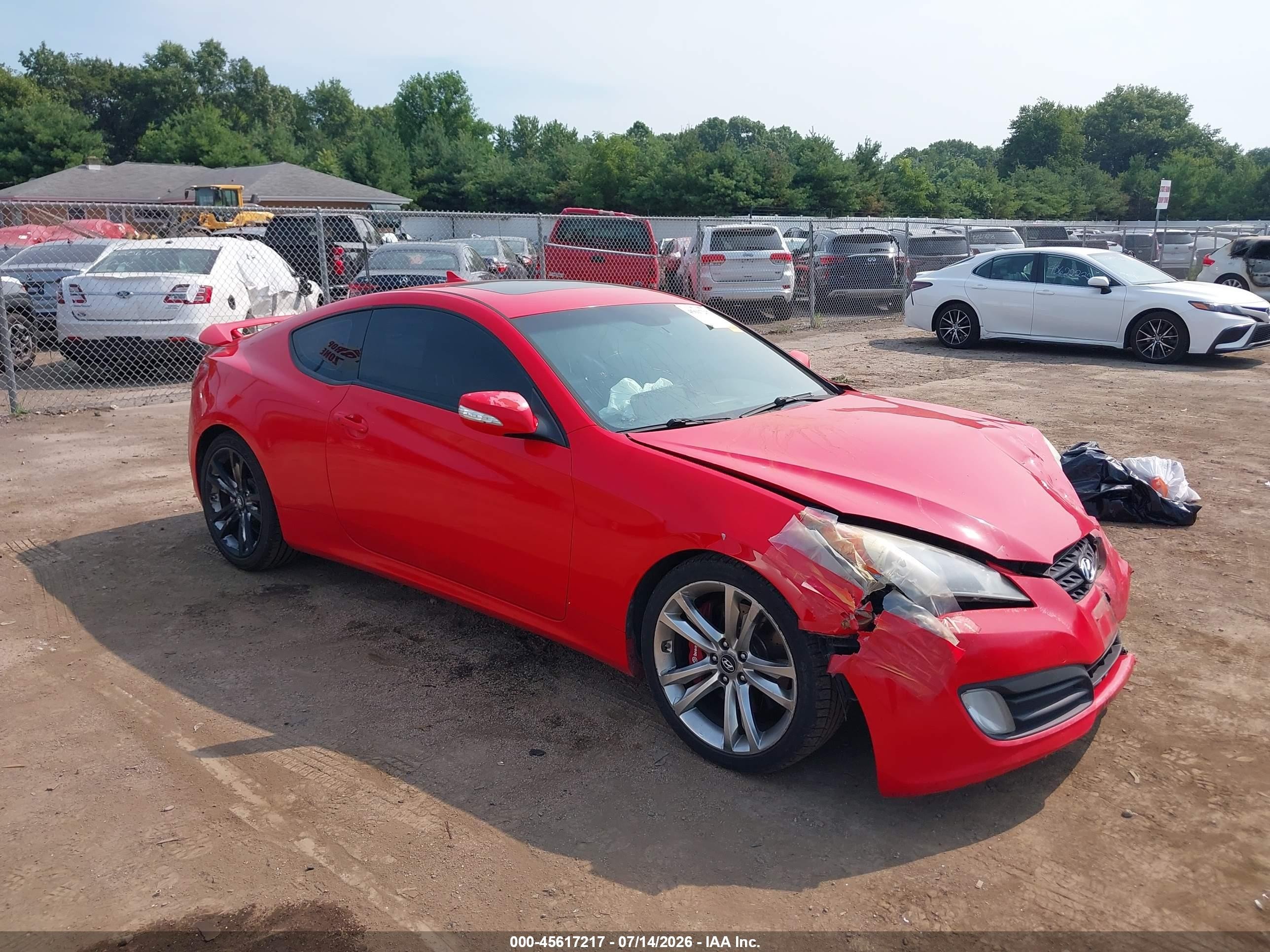 2011 Hyundai Genesis Coupe Grand Touring w/Brn Lth, VIN KMHHU6KH1BU055867 — Front end