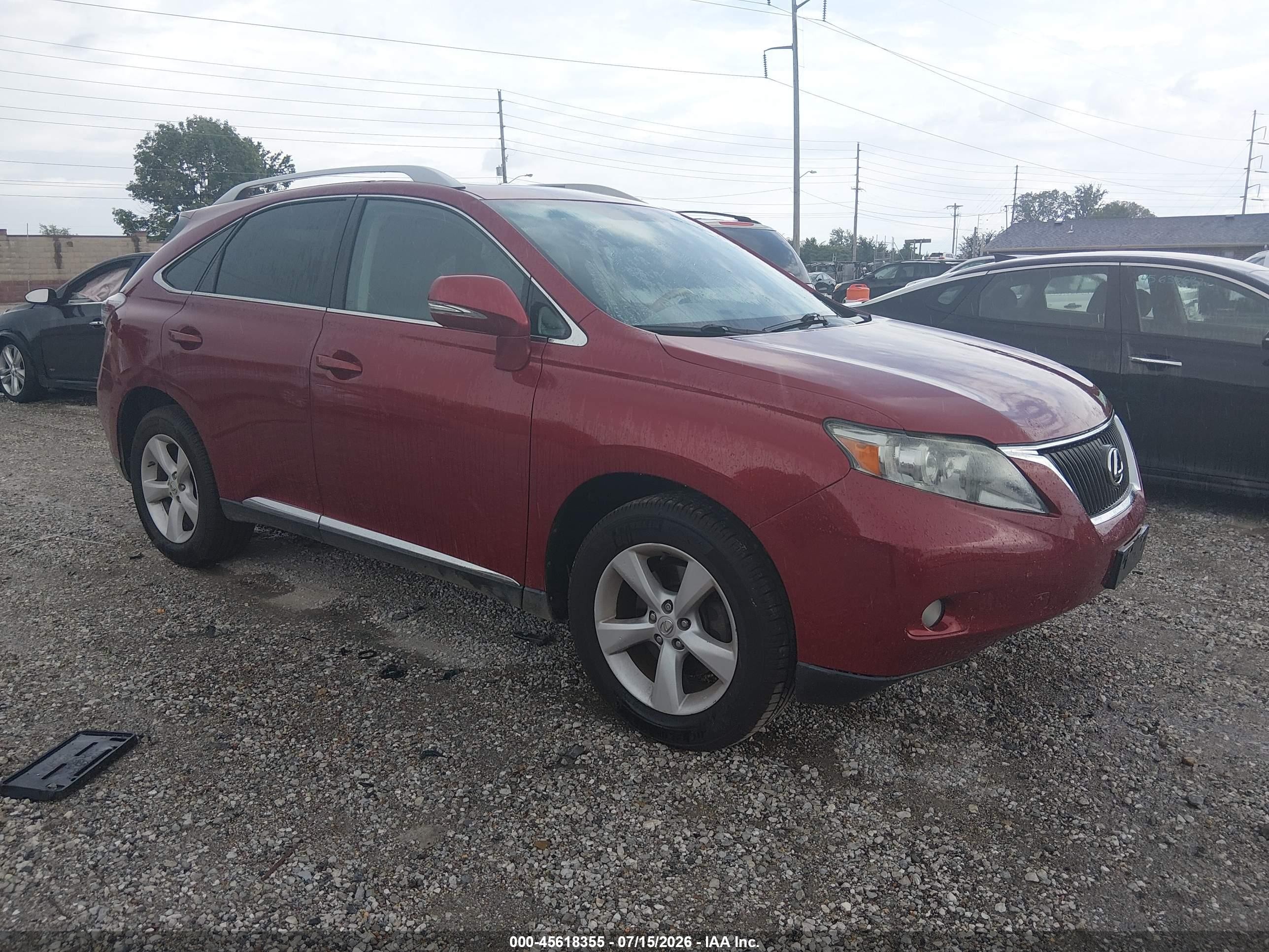 2012 Lexus RX 350, VIN 2T2BK1BA4CC147555 — Hail
