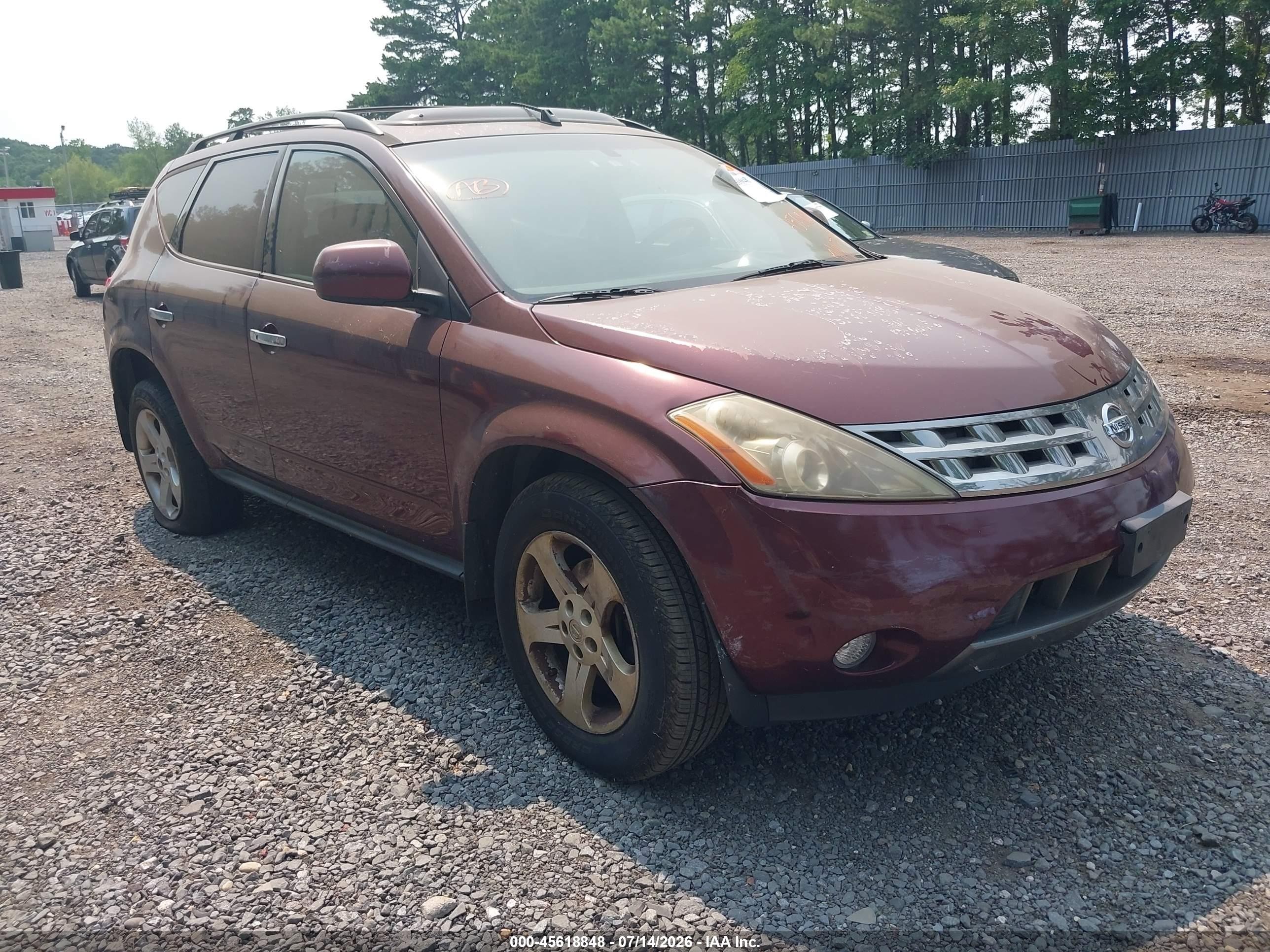 2005 Nissan Murano SL, VIN JN8AZ08W05W443423 — Normal wear