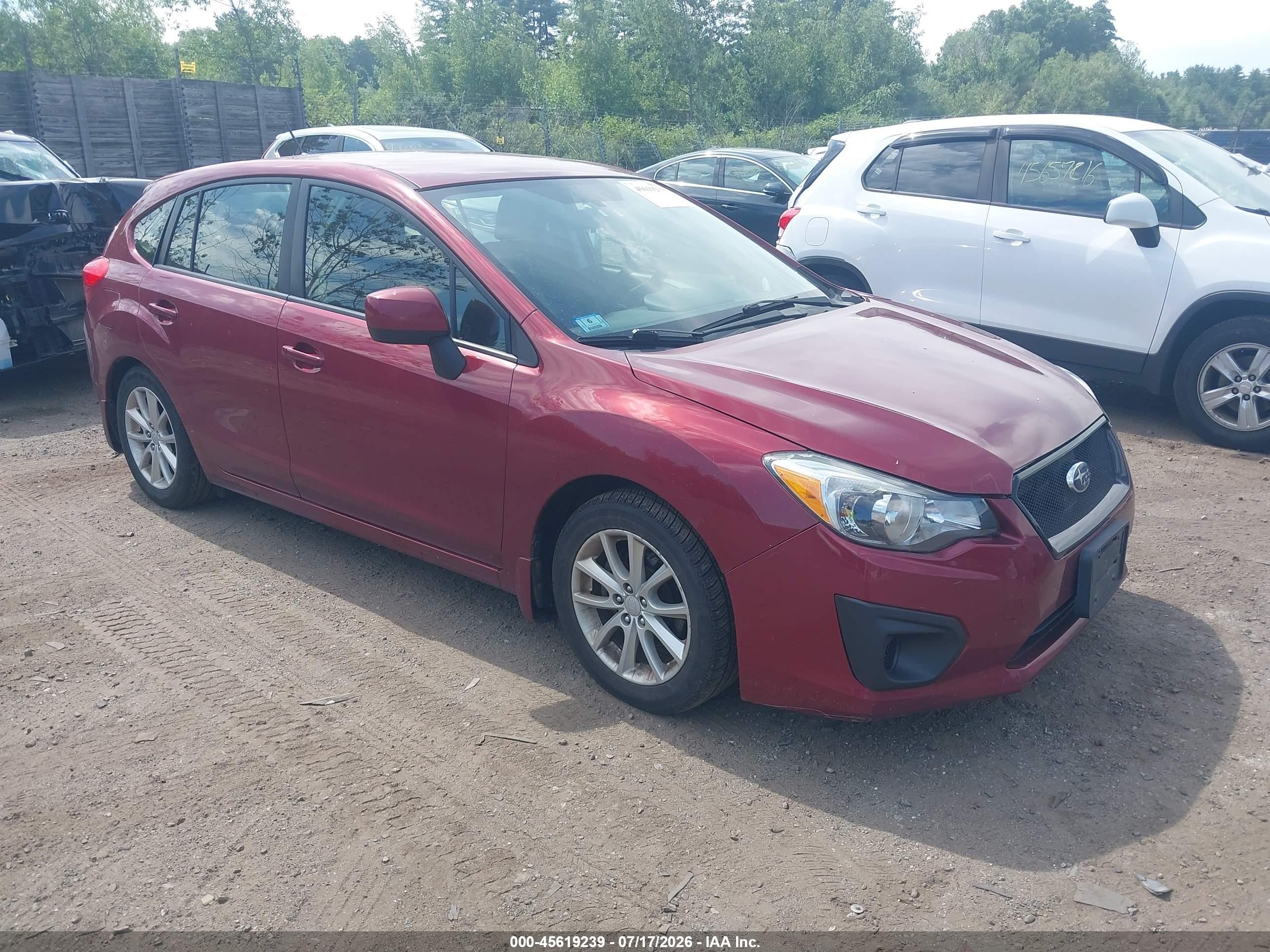 2013 Subaru Impreza Premium, VIN JF1GPAC6XD2217684 — Пресная вода