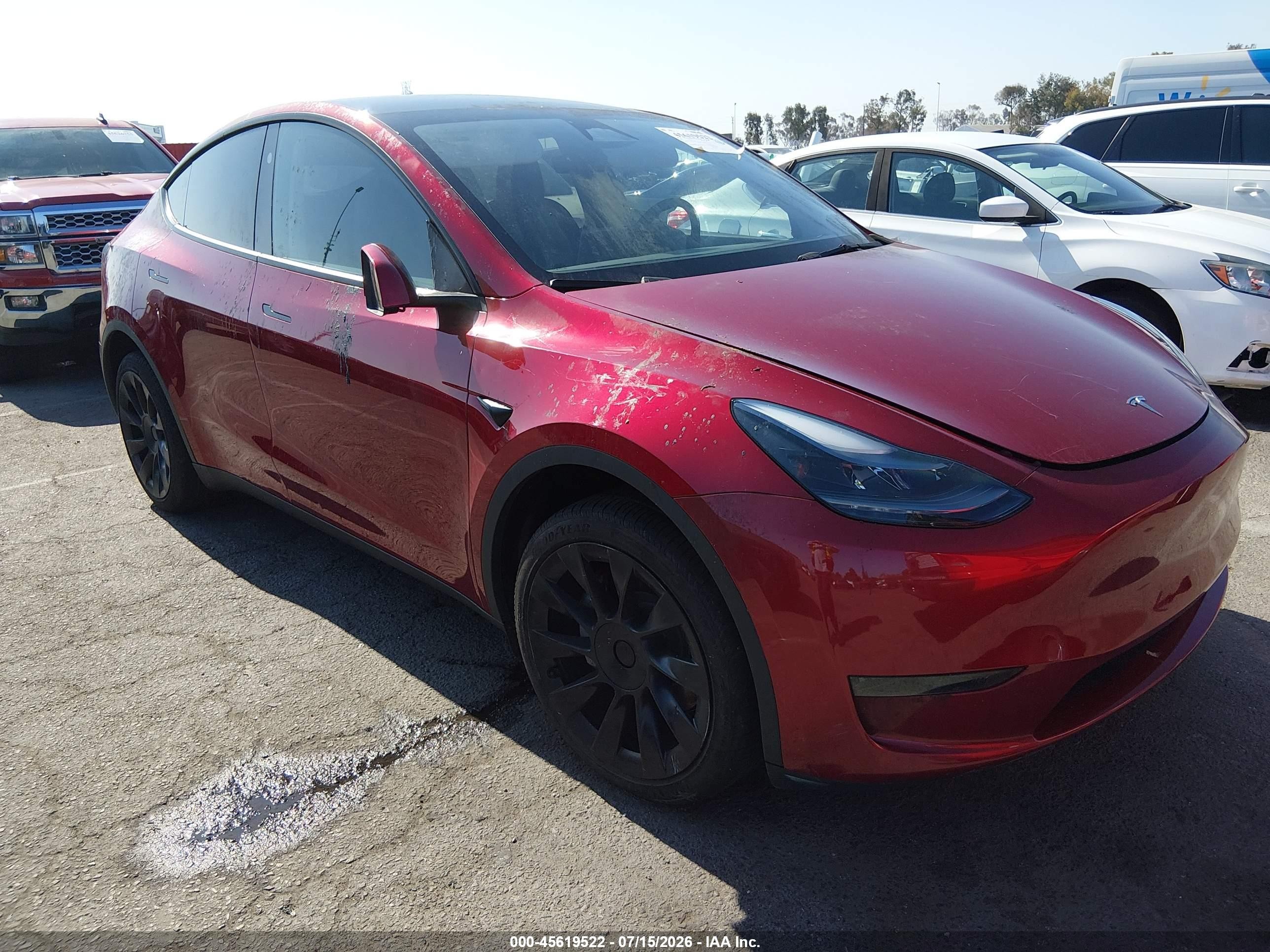 2024 Tesla Model Y, VIN 7SAYGDED8RF100897 — Interior fire