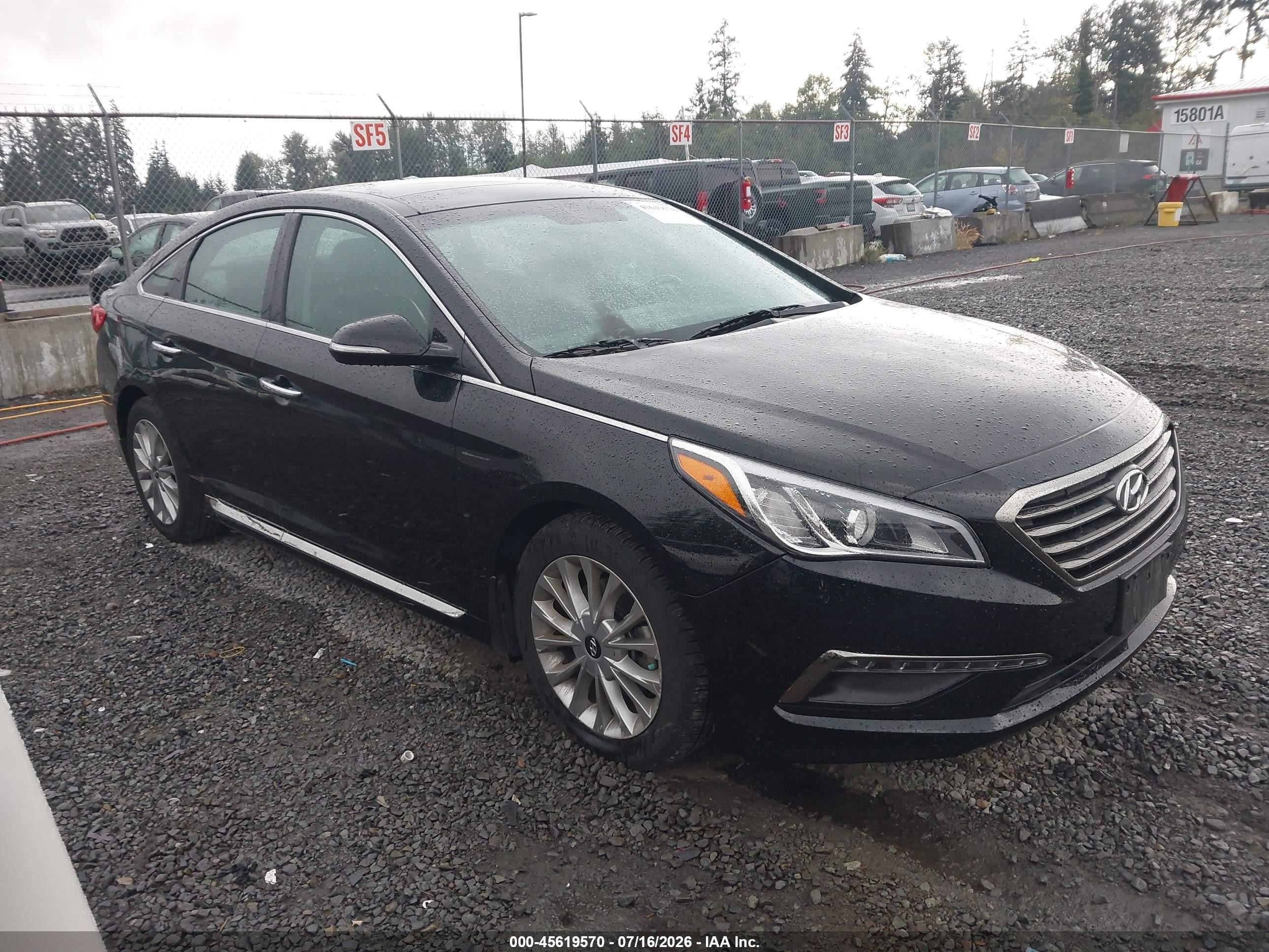 2015 Hyundai Sonata Sport, VIN 5NPE34AF8FH165345 — Engine fire