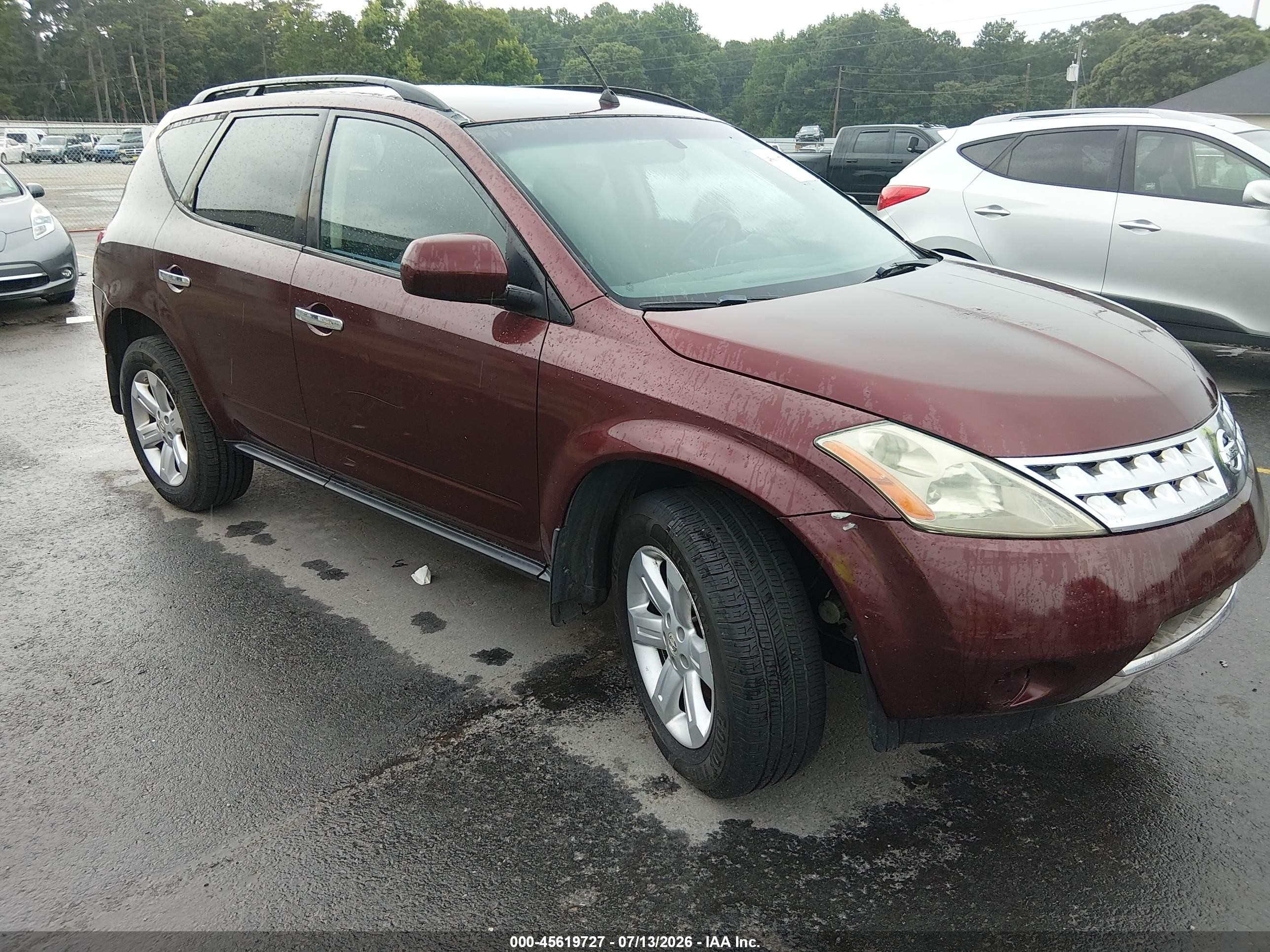 2007 Nissan Murano SL, VIN JN8AZ08WX7W633670 — Normal wear