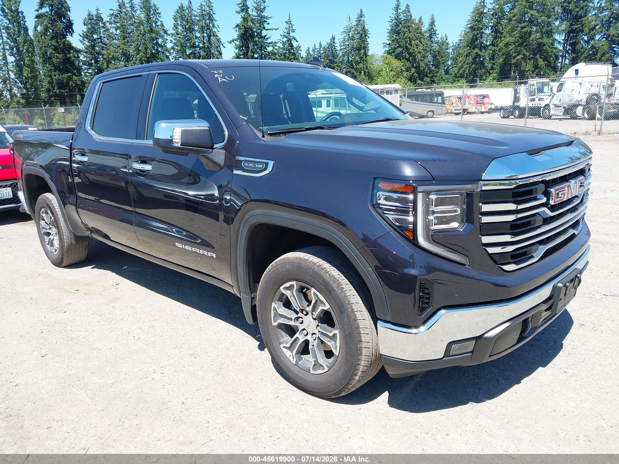 2026 GMC Sierra 1500 SLT, VIN 1GTUUDED1TZ219932 — Повреждение рамы