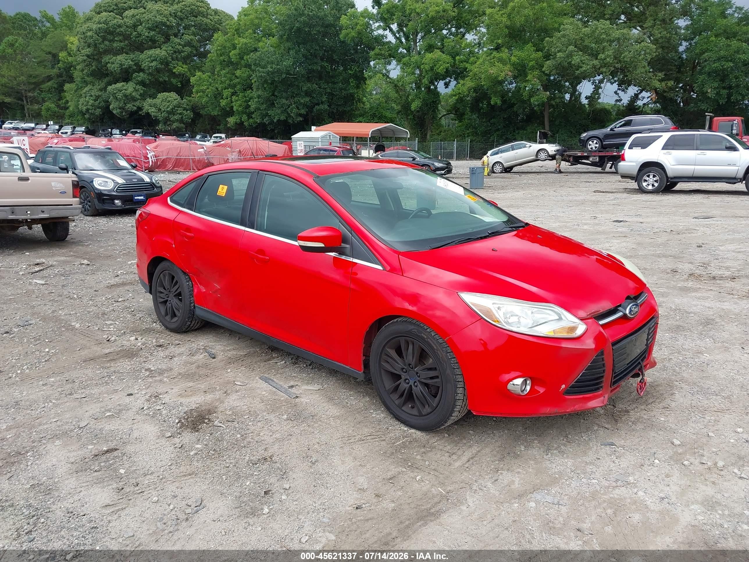 2012 Ford Focus SEL, VIN 1FAHP3H2XCL393178 — Biohazard / chemical