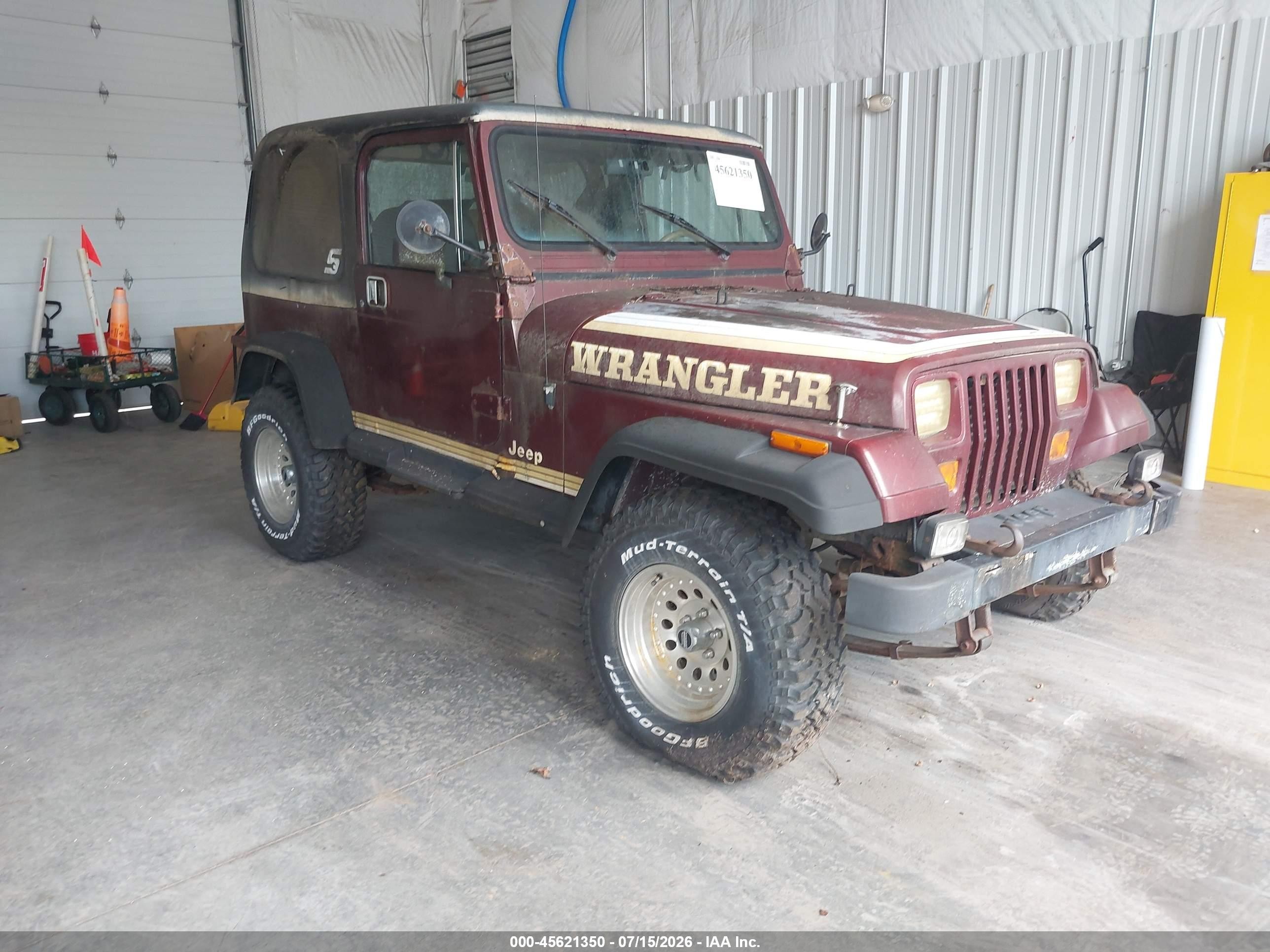 1988 Jeep Wrangler, VIN 2BCCV8139JB529356 — Normal wear