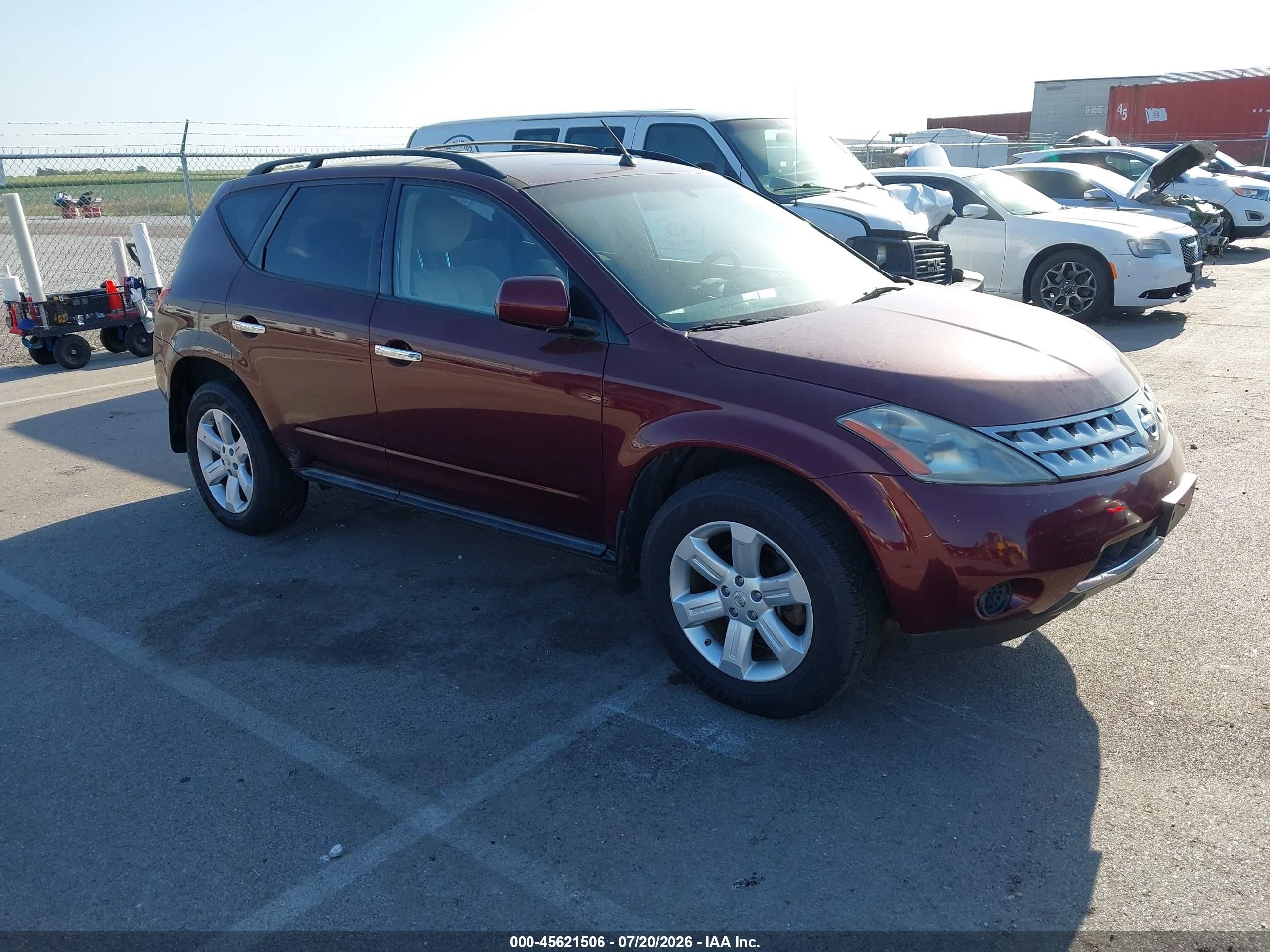 2007 Nissan Murano SL, VIN JN8AZ08W57W611270 — Normal wear