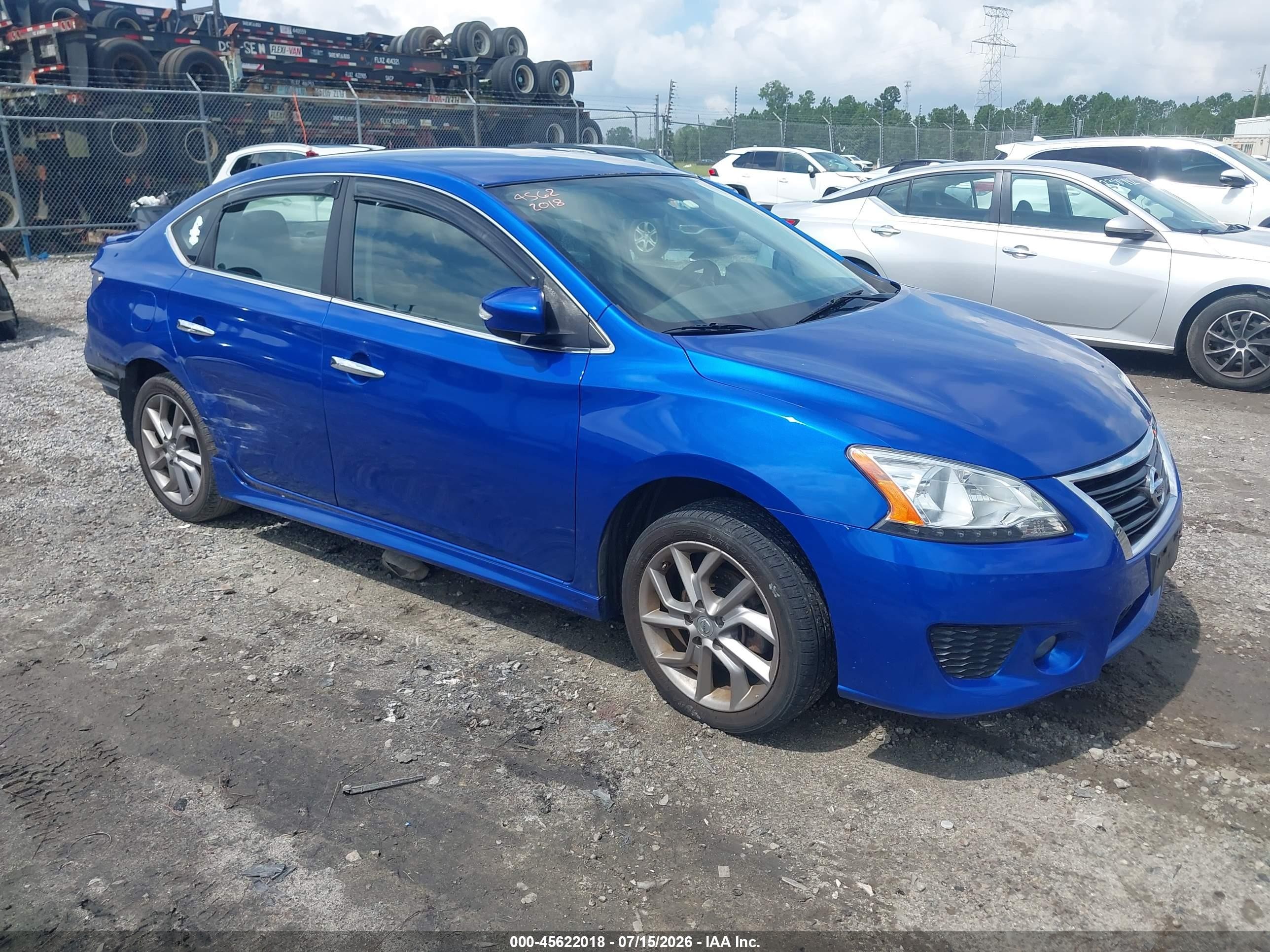 2015 Nissan Sentra SV, VIN 3N1AB7AP2FY362495 — Rear end