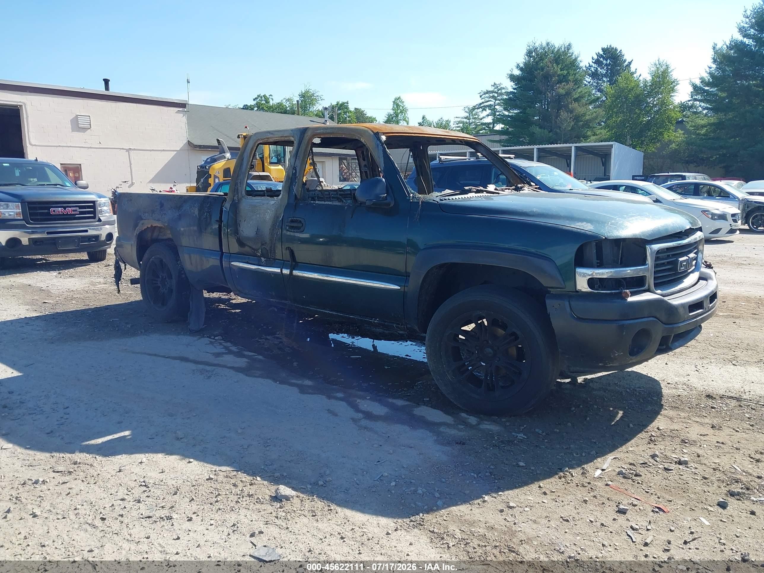 2003 GMC Sierra 1500, VIN 1GTEK19T23E378752 — Burn